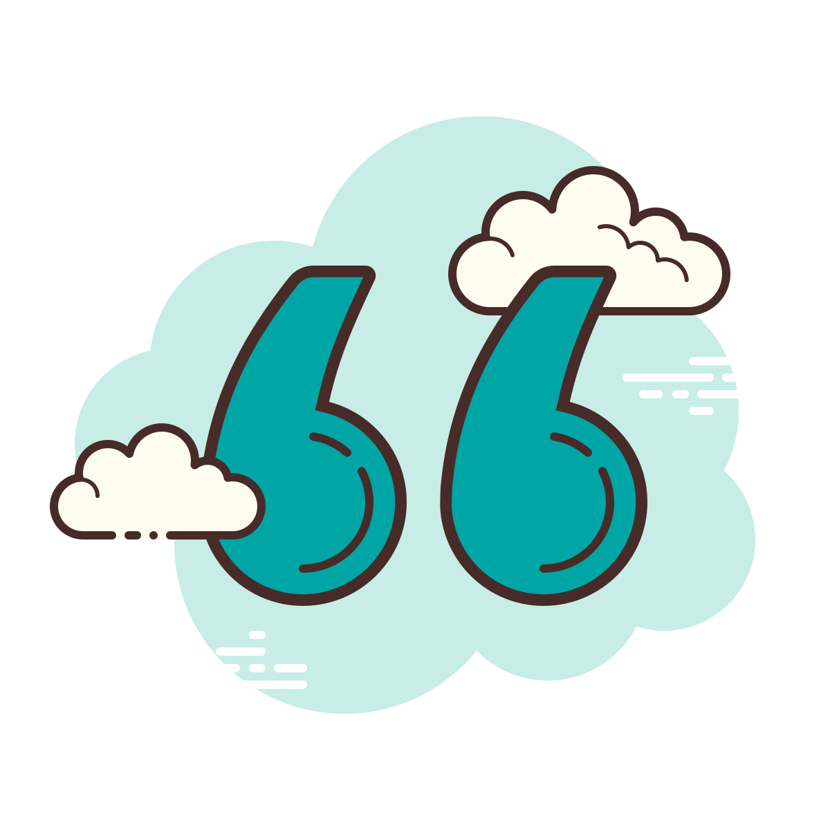 cloud style quote left icon