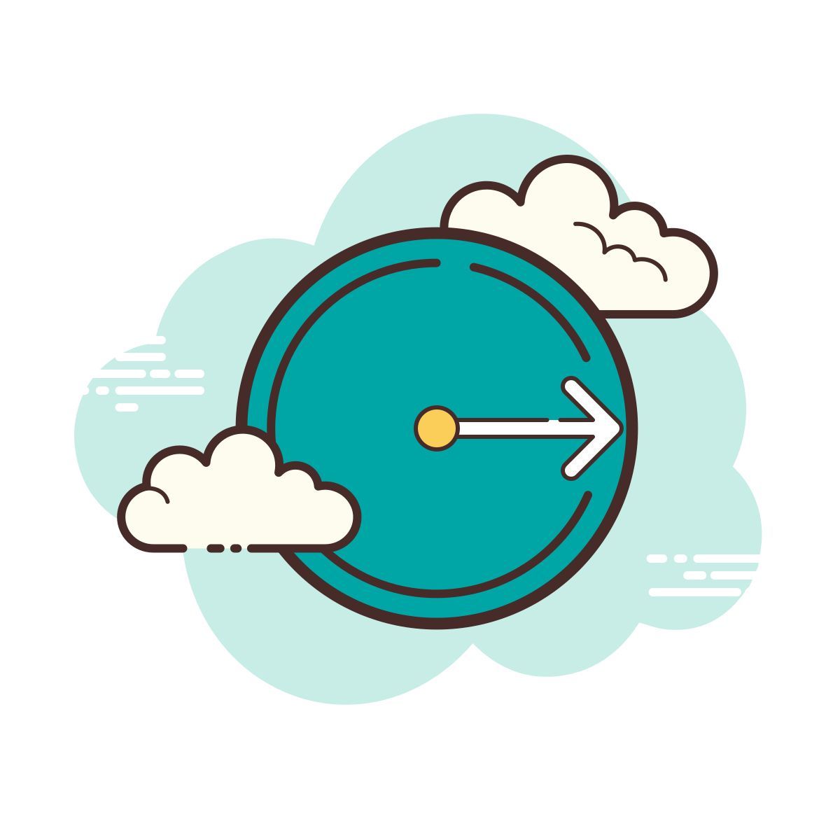 cloud style 반지름 icon