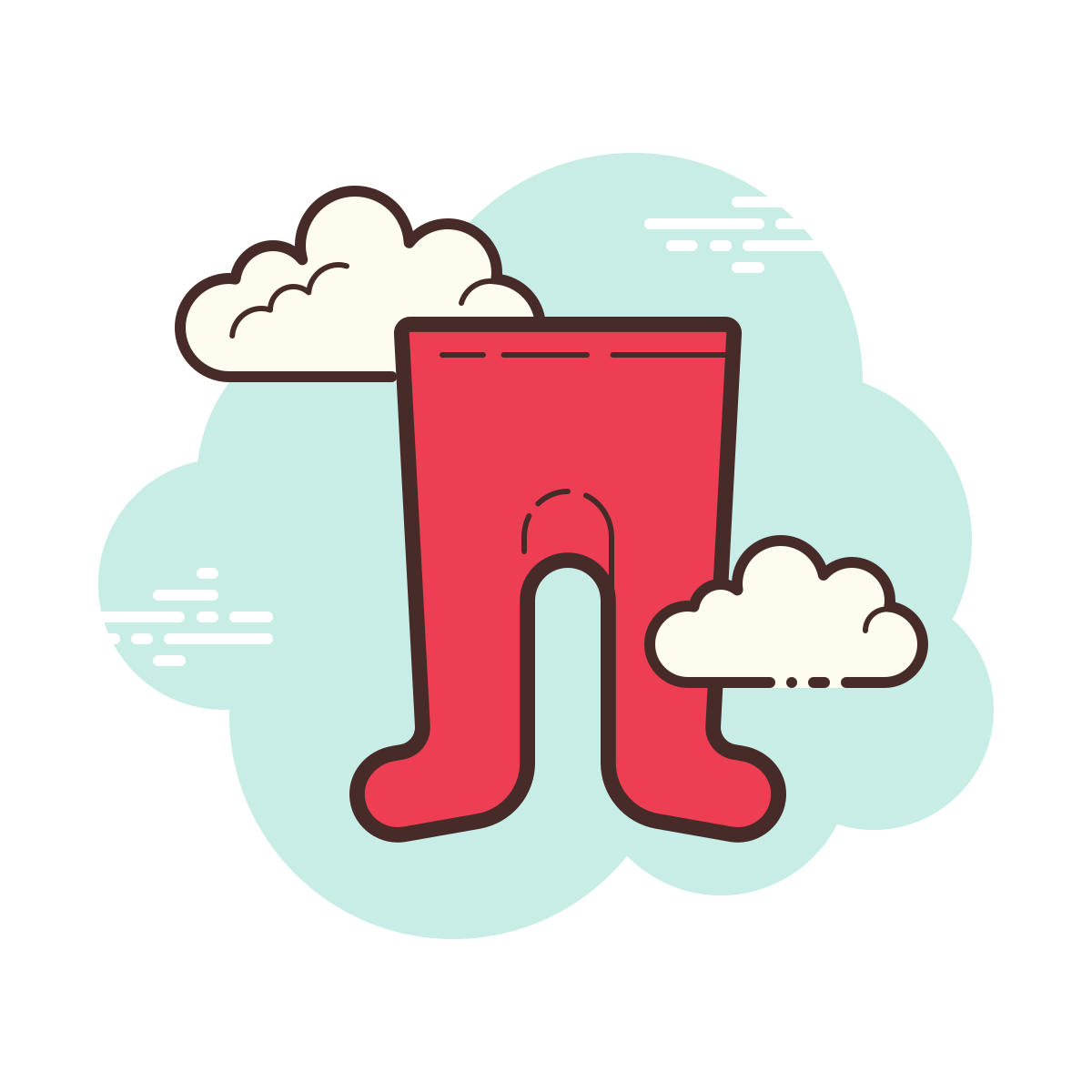 cloud style red children s tights  icon