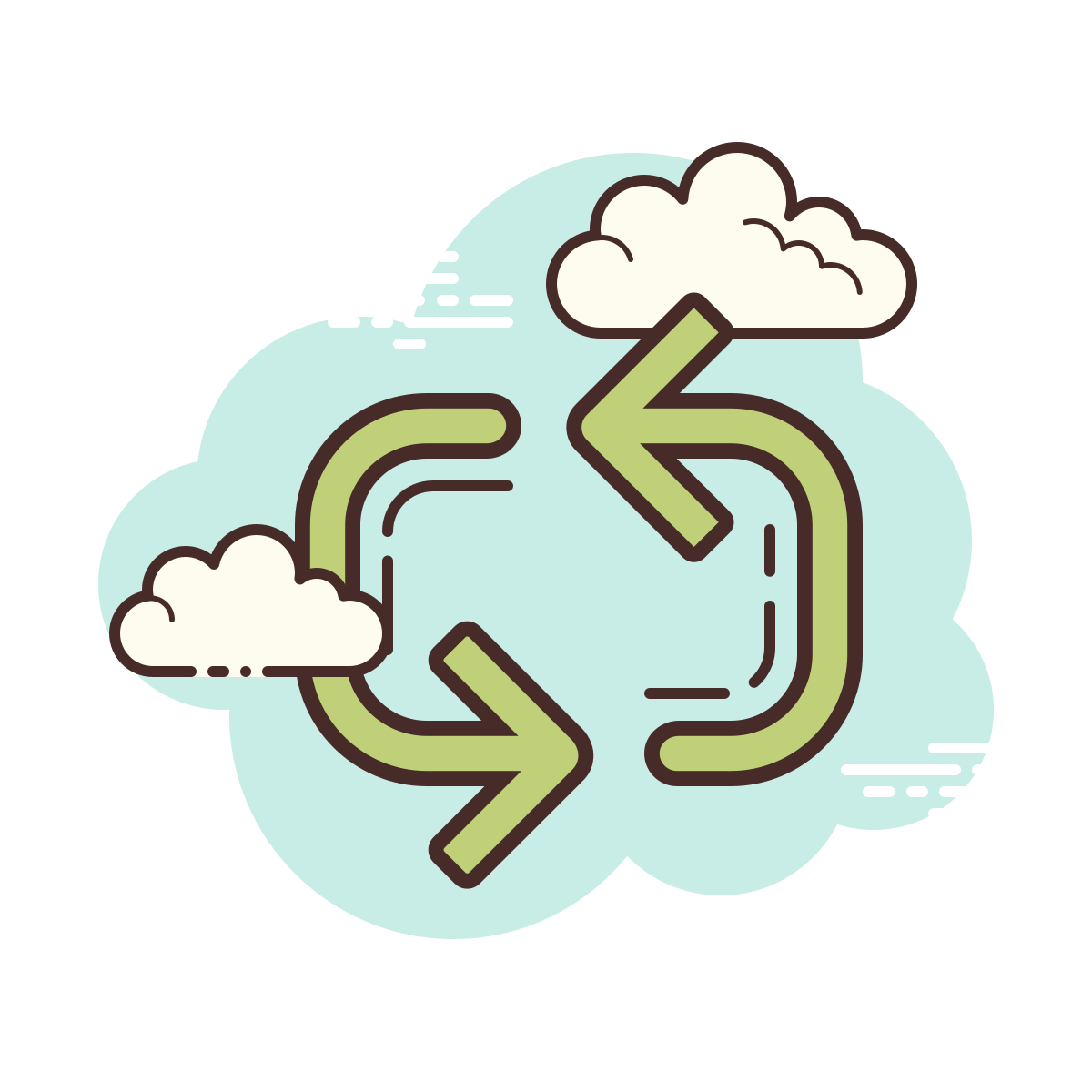 cloud style repeat icon