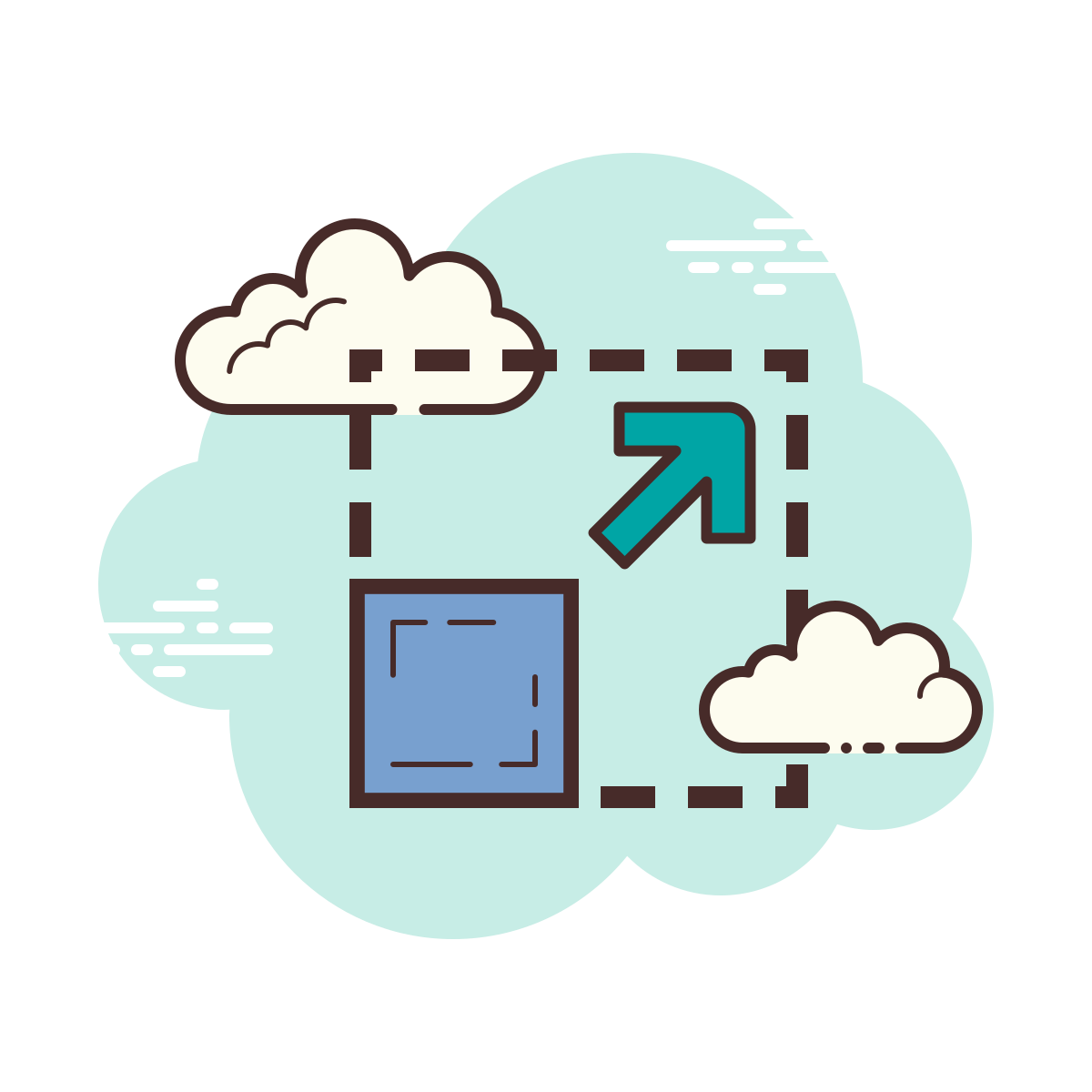 cloud style resize icon