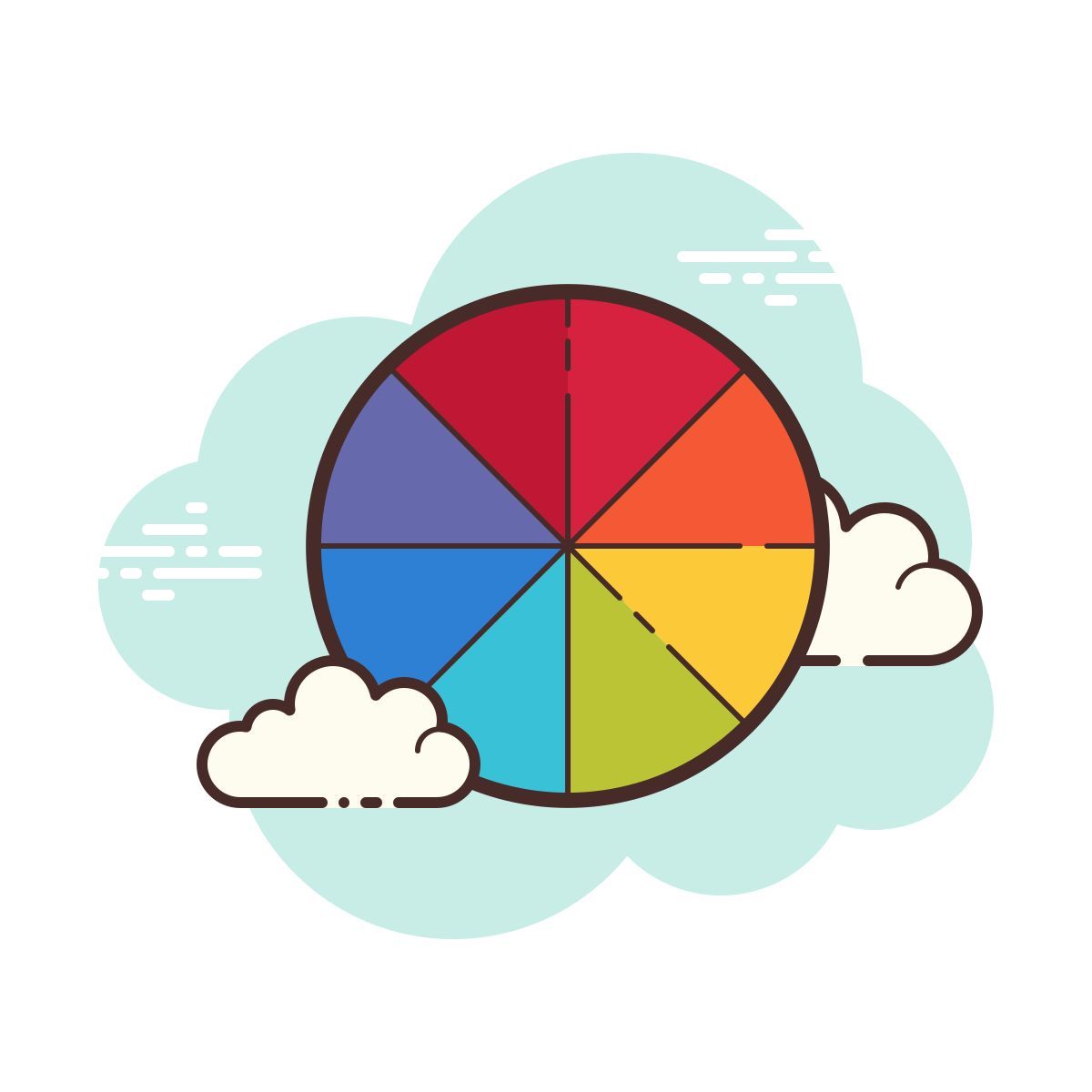 cloud style farbe icon