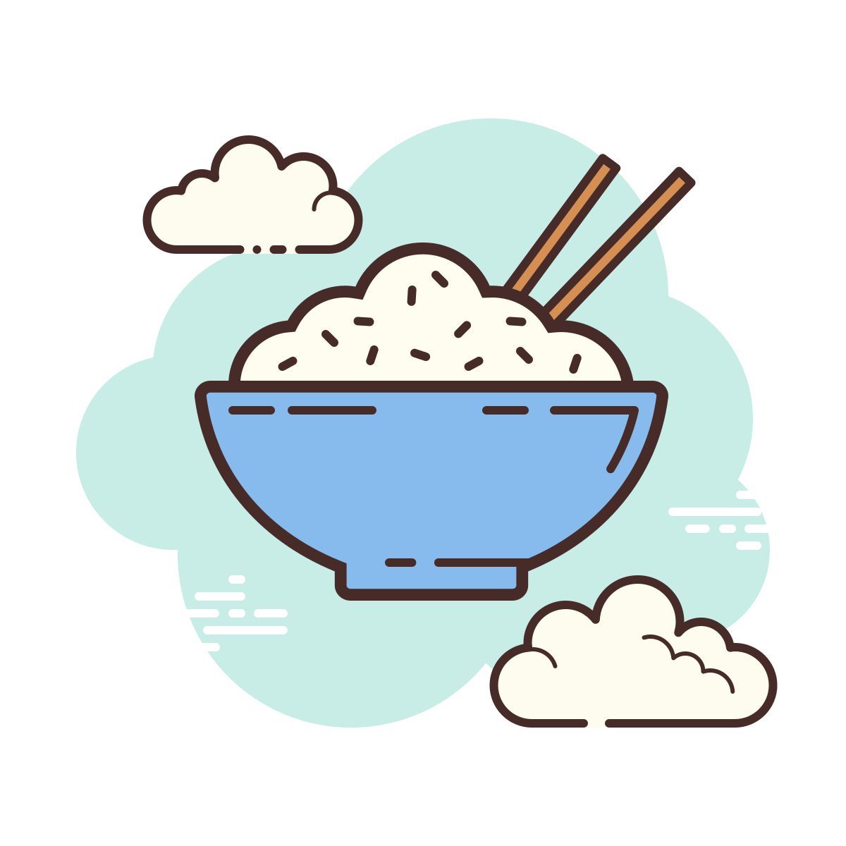 cloud style 덮밥 icon