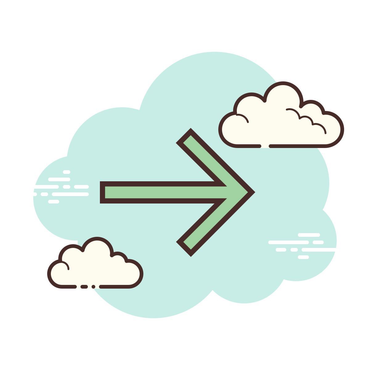 cloud style destra icon