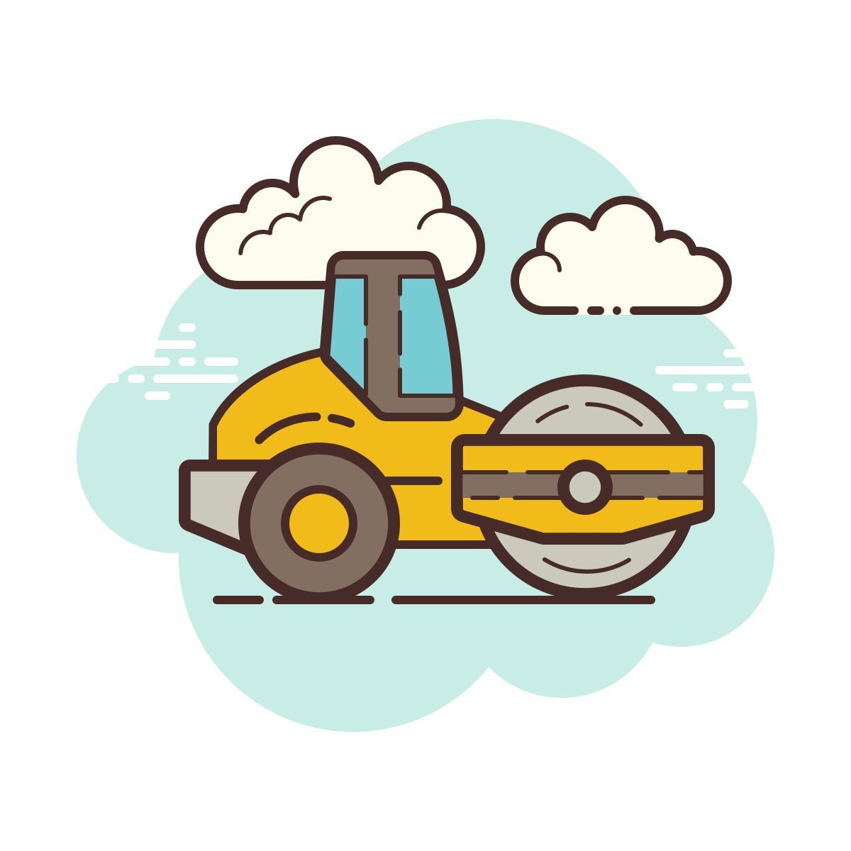 cloud style rullo compressore icon