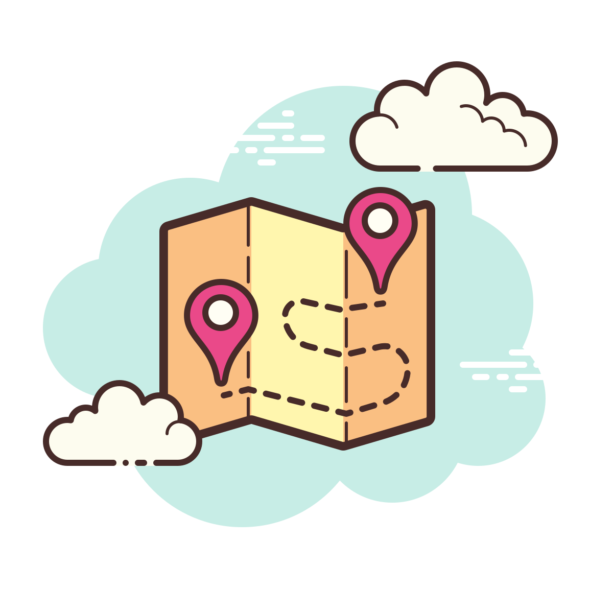 cloud style roadmap  v2 icon