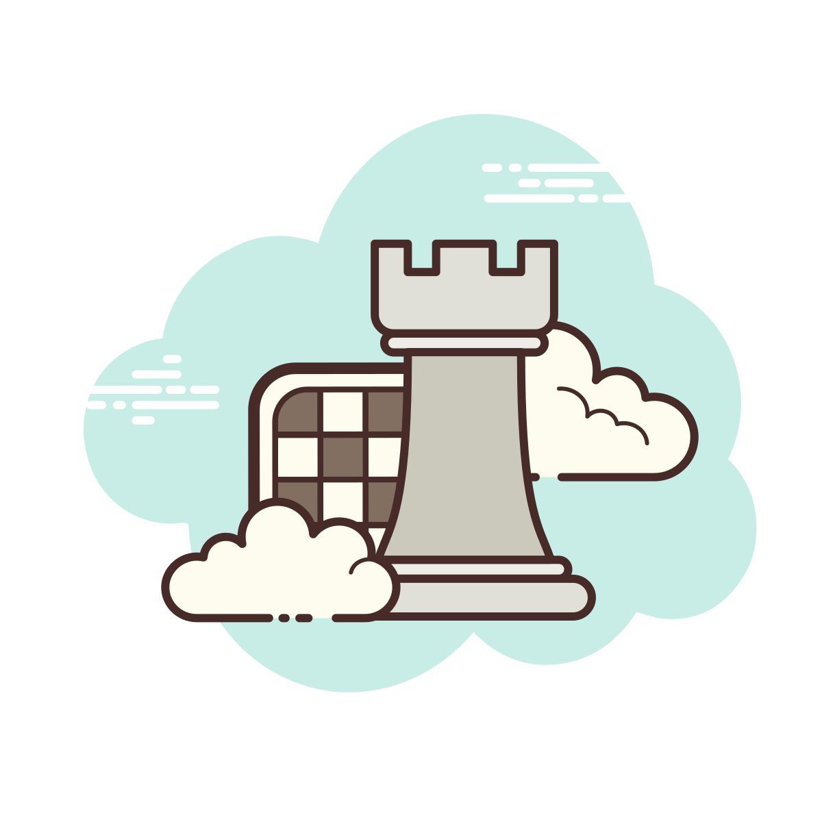 cloud style rook icon