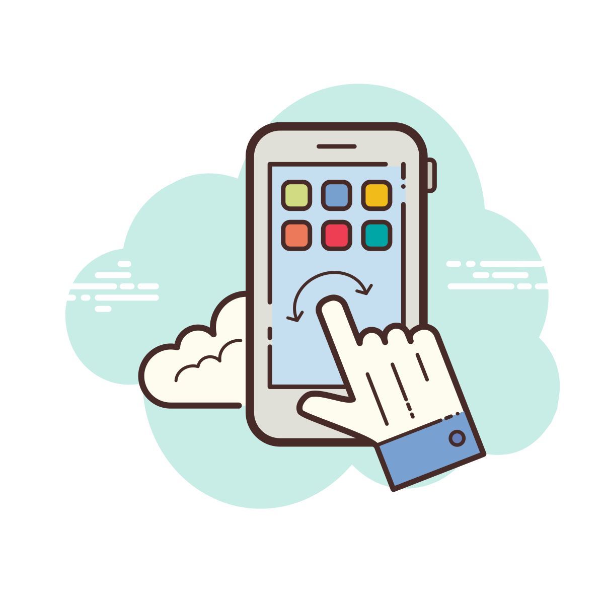 cloud style drehen icon