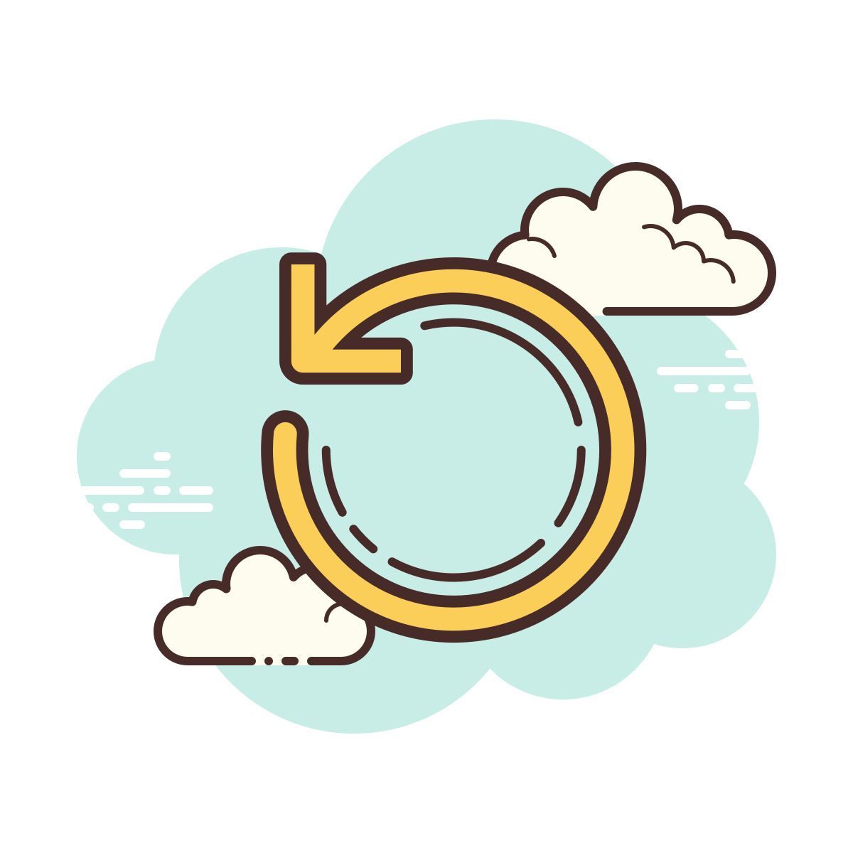 cloud style rotate icon