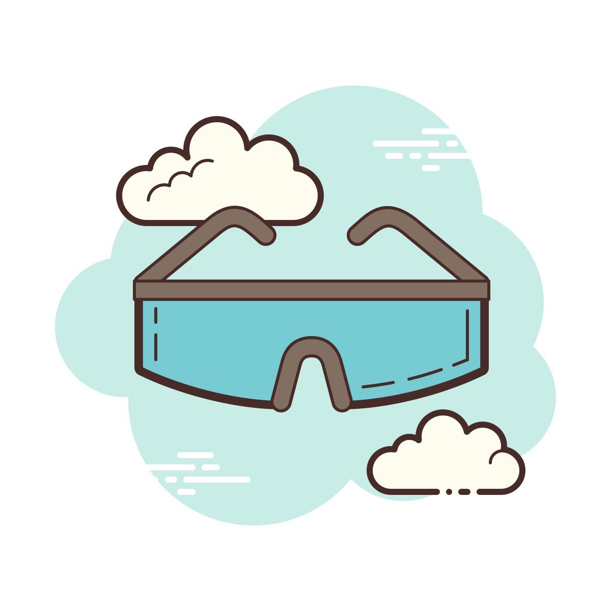 cloud style 安全眼镜 icon