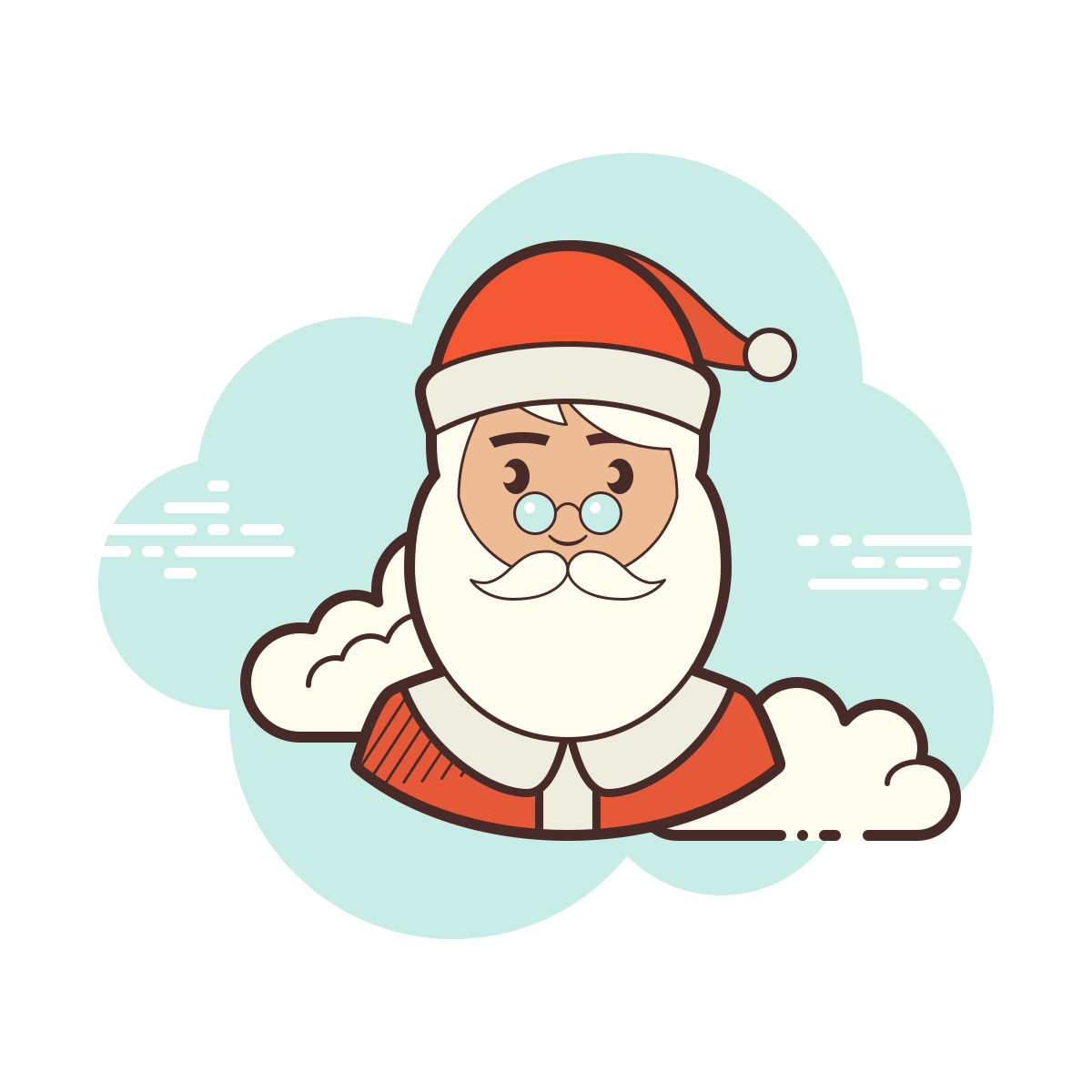cloud style santa icon