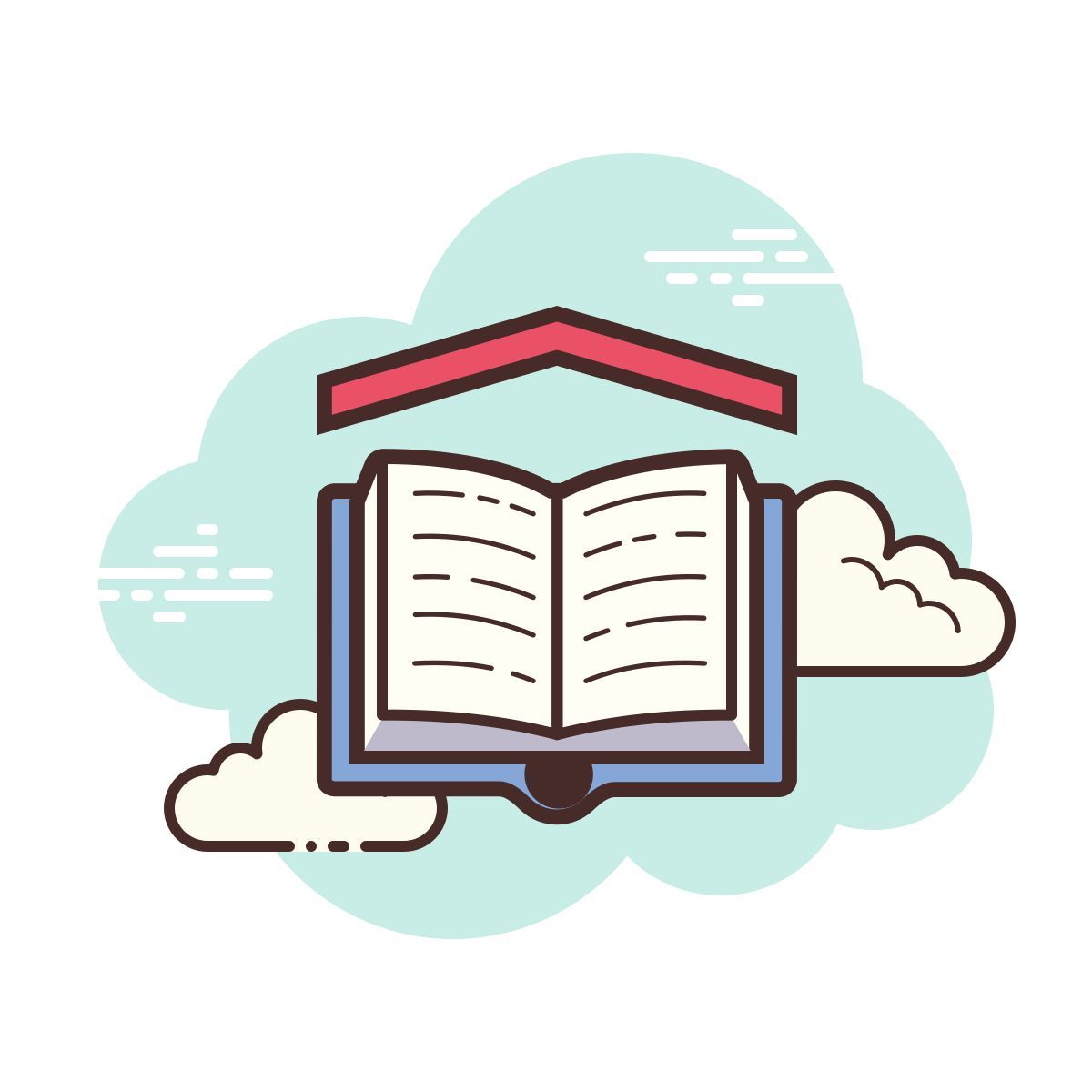 cloud style schule icon