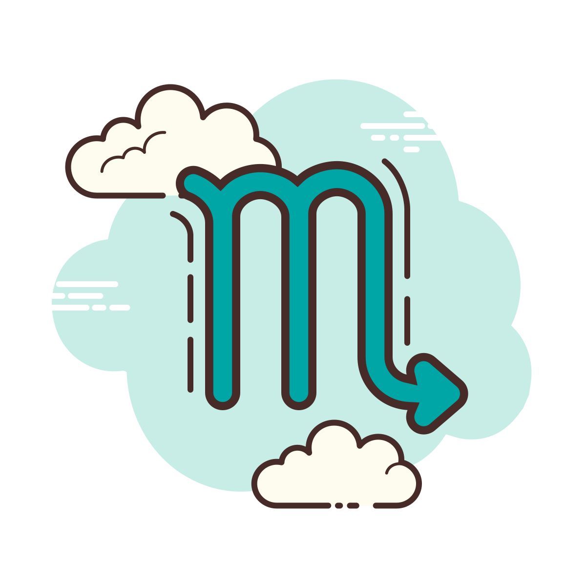 cloud style 天蝎座 icon