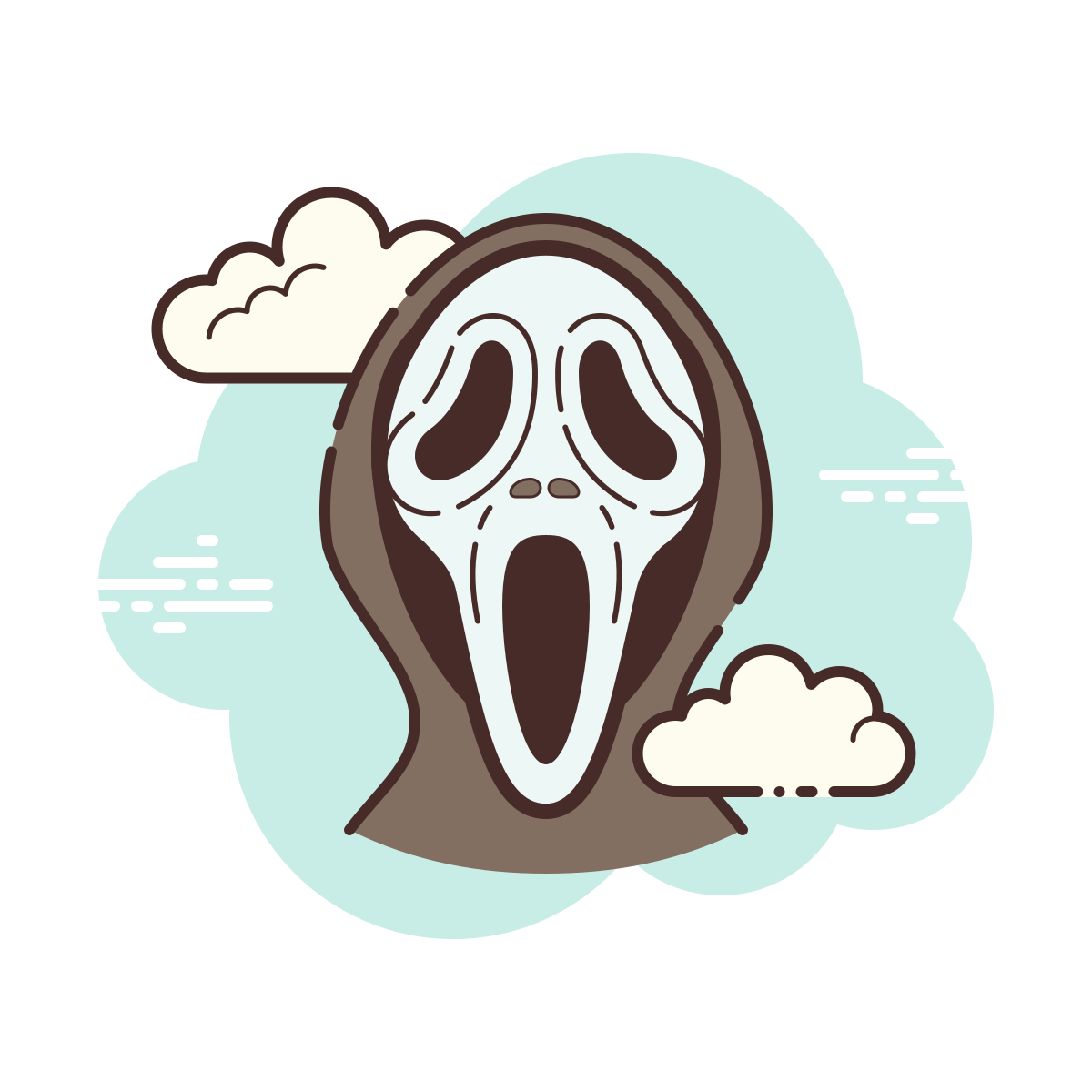 cloud style scream icon