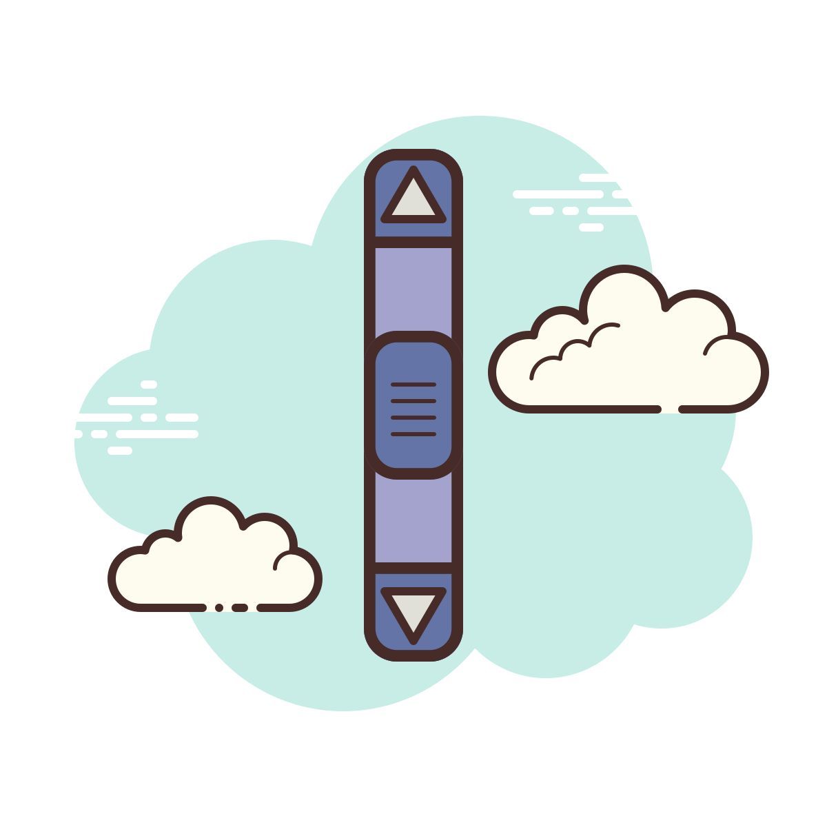 cloud style 스크롤 바 icon