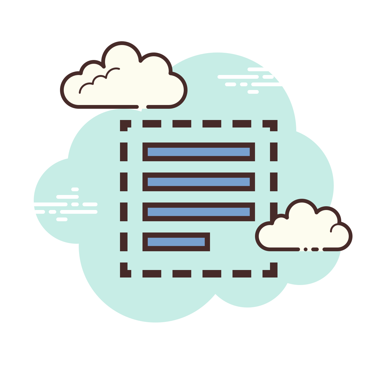 cloud style select all icon