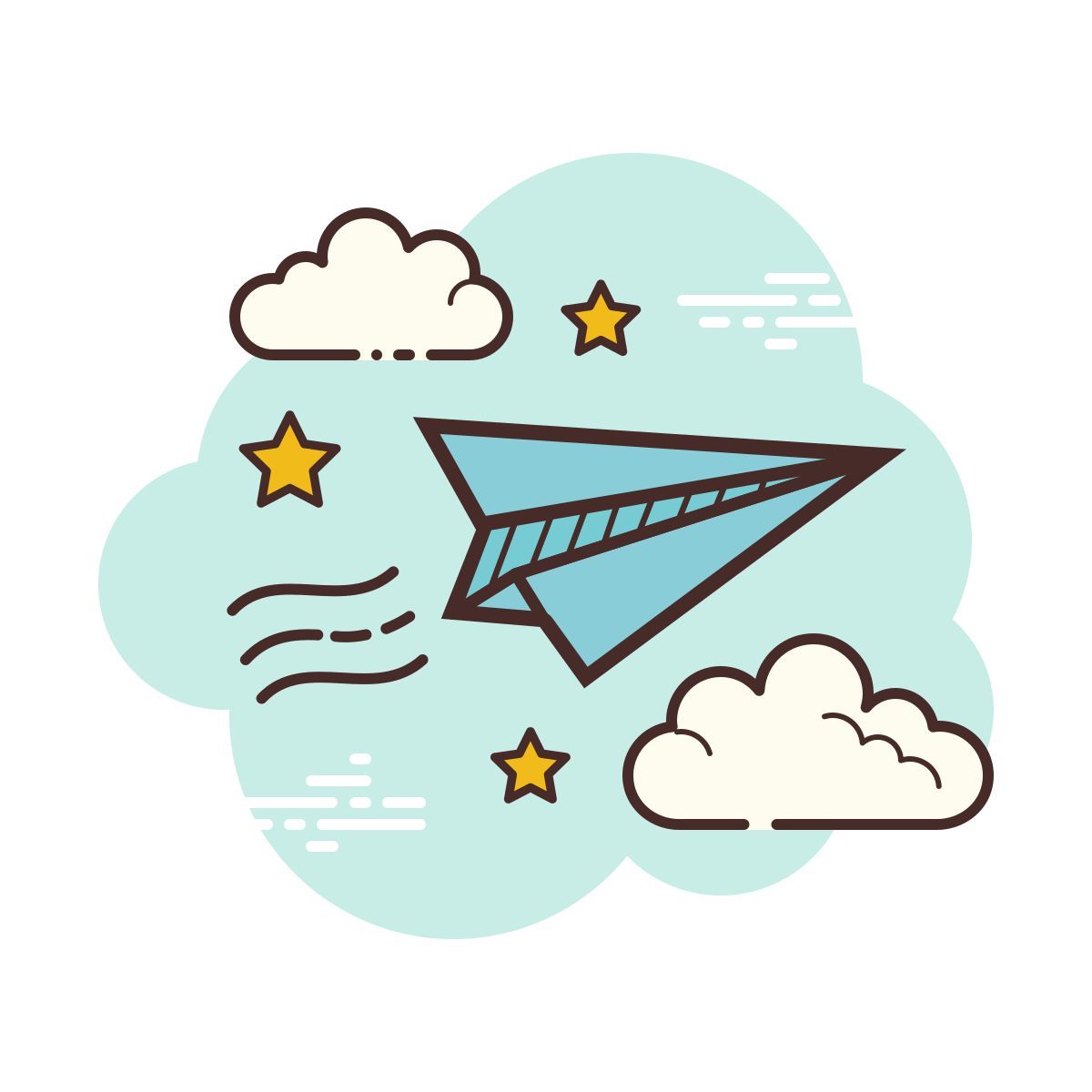 cloud style gesendet icon