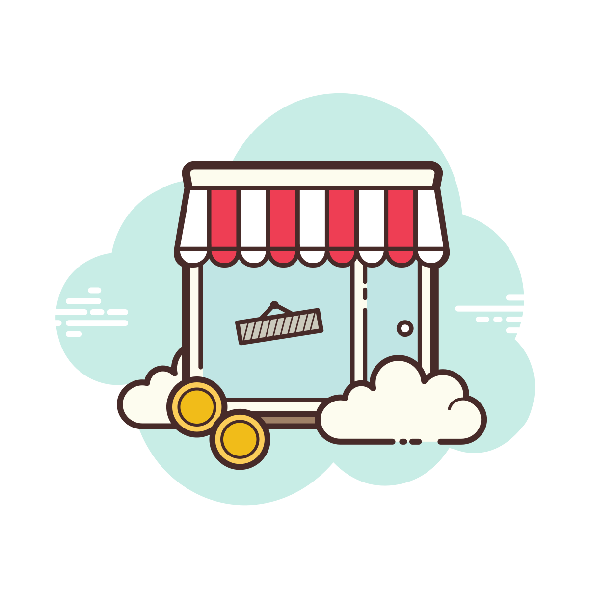cloud style shop icon