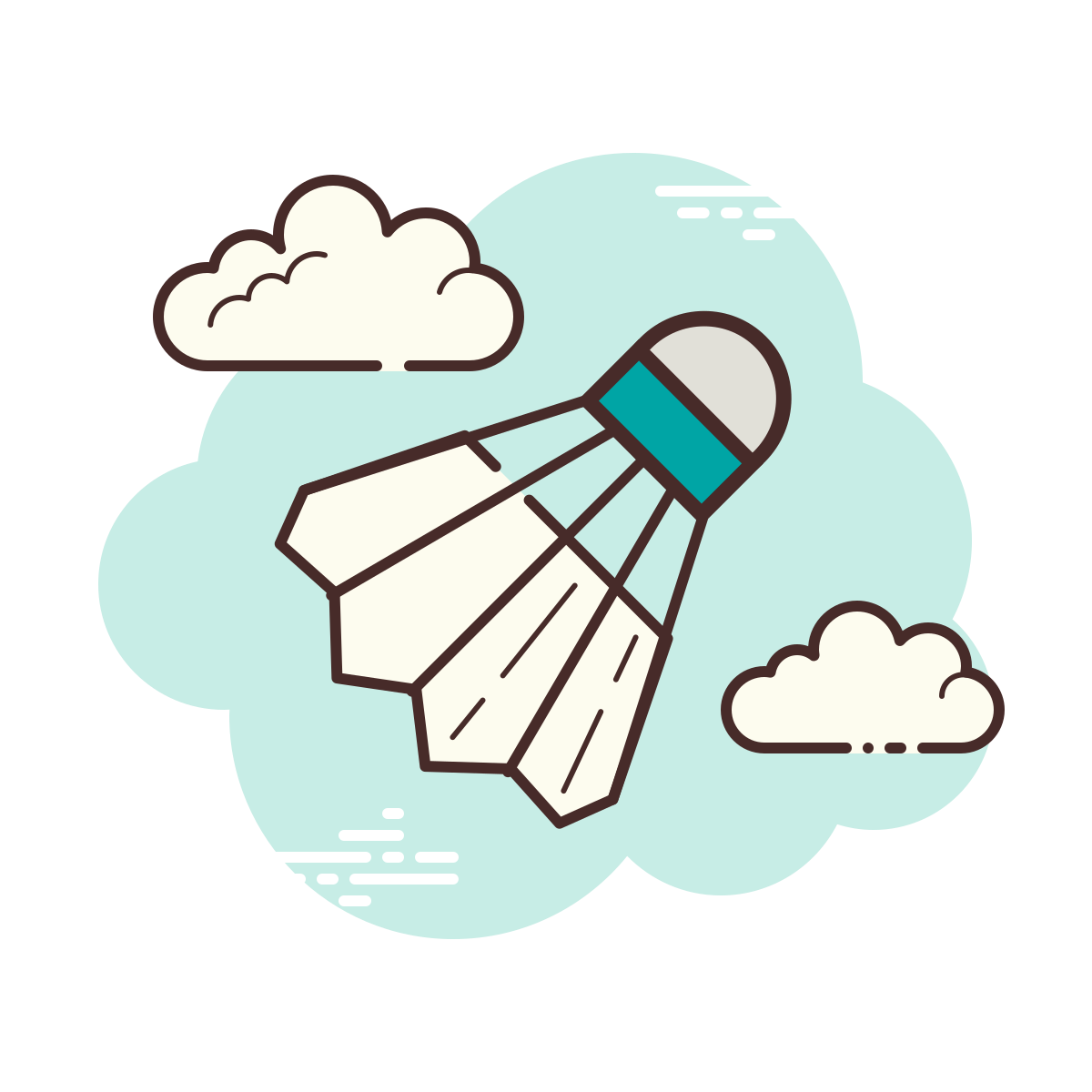 cloud style shuttercock icon