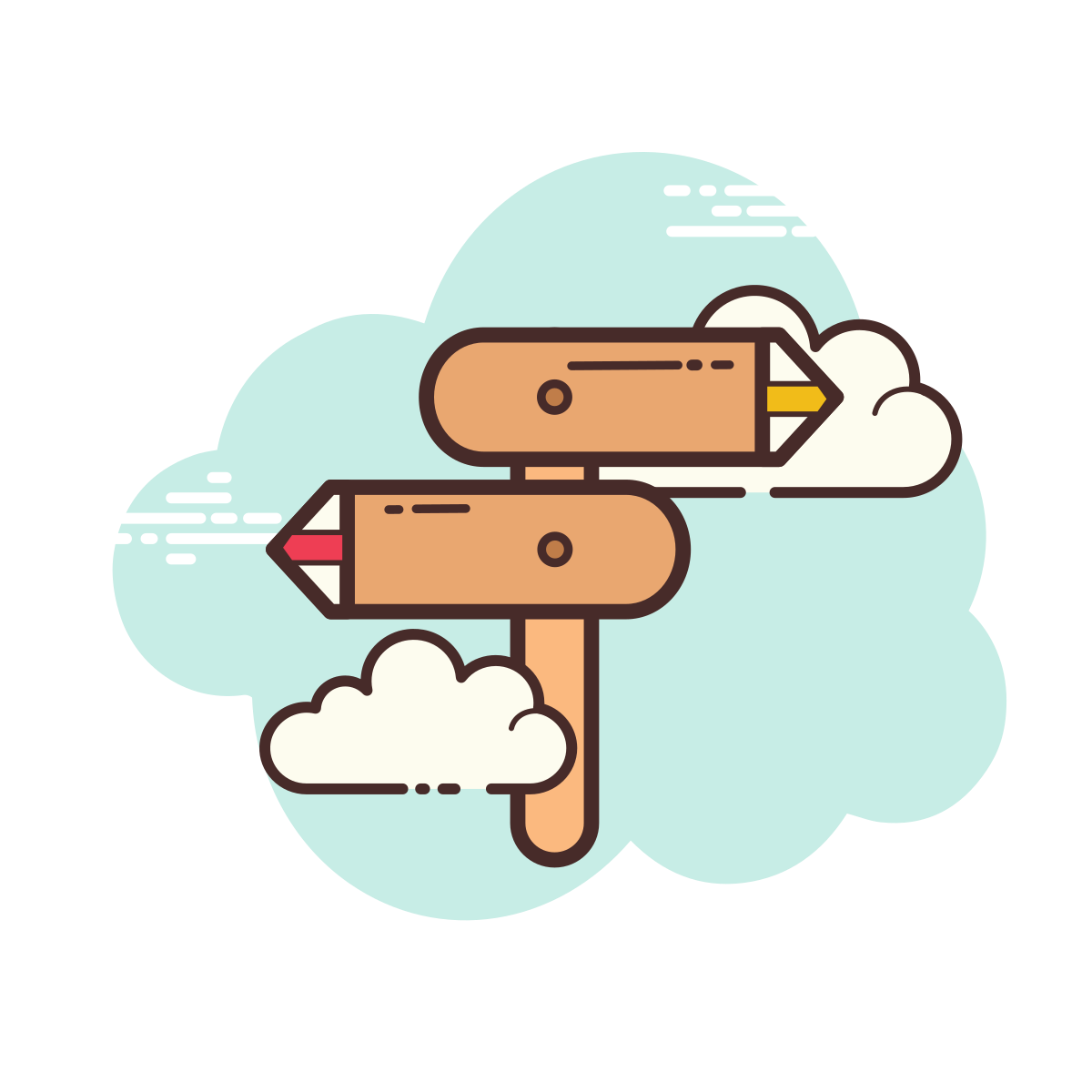 cloud style signpost icon