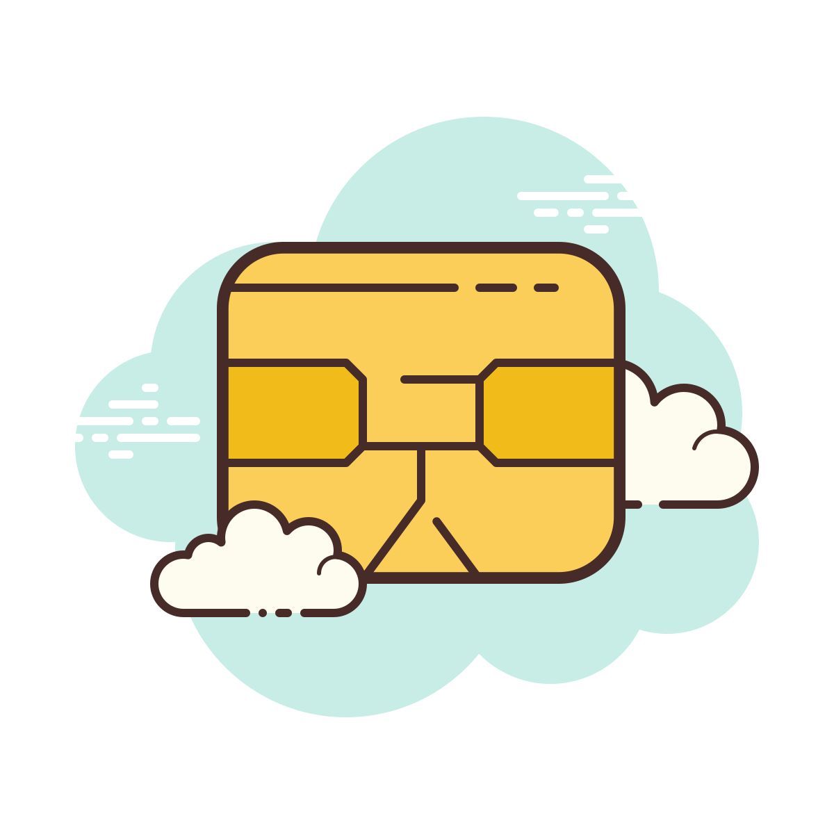 cloud style sim卡芯片 icon