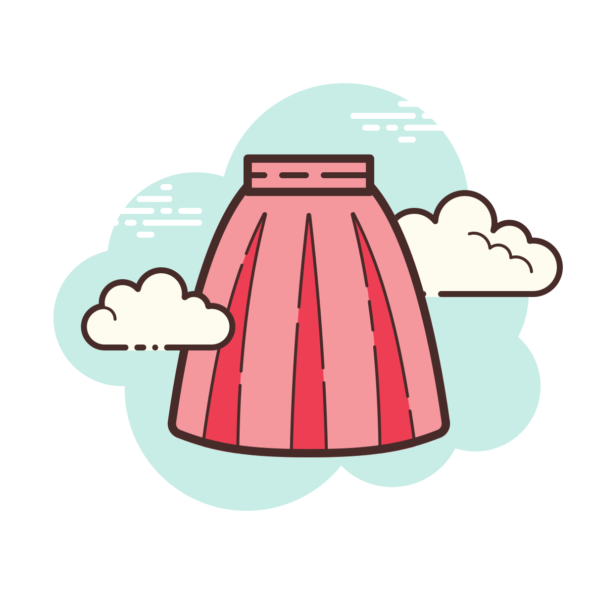 cloud style skirt icon