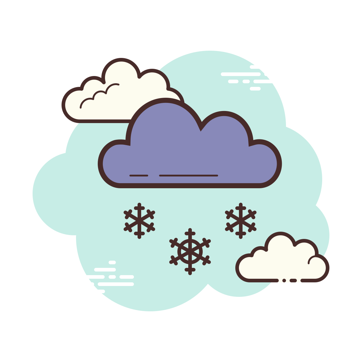cloud style snow icon