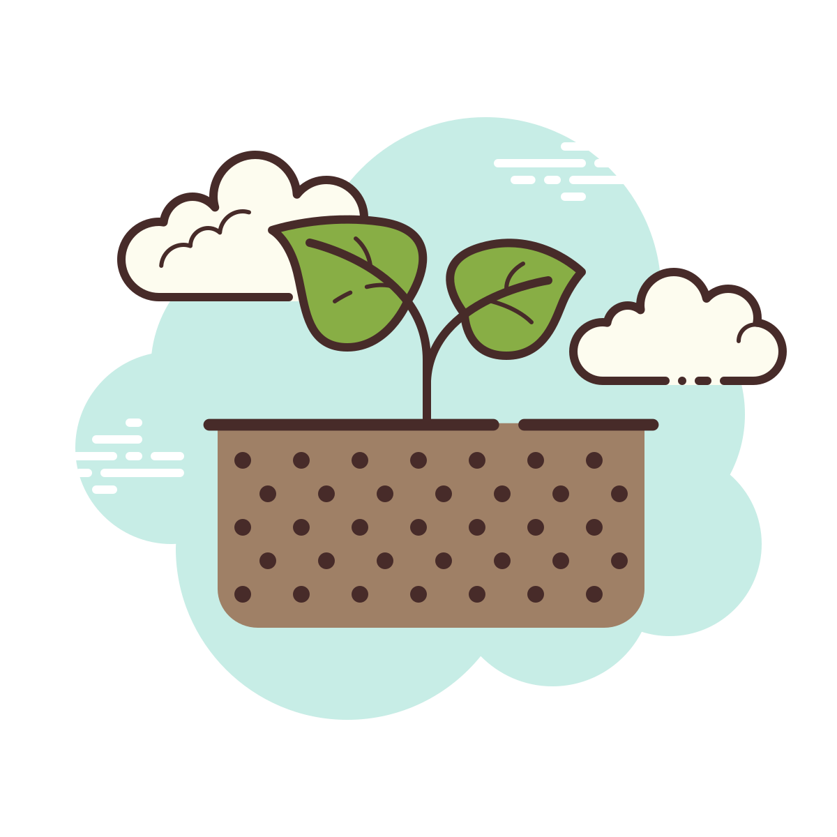 cloud style soil icon