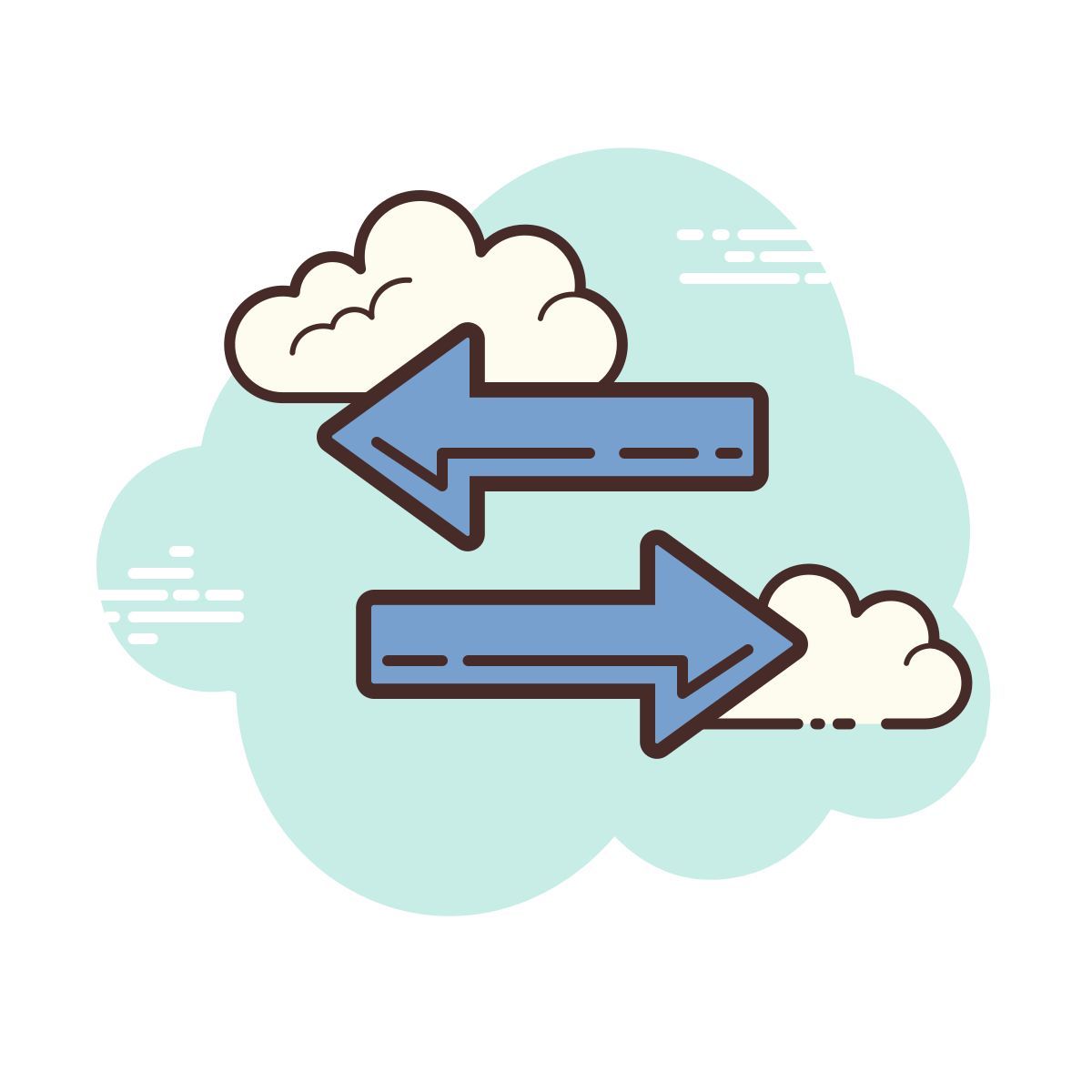 cloud style sorting arrows horizontal icon