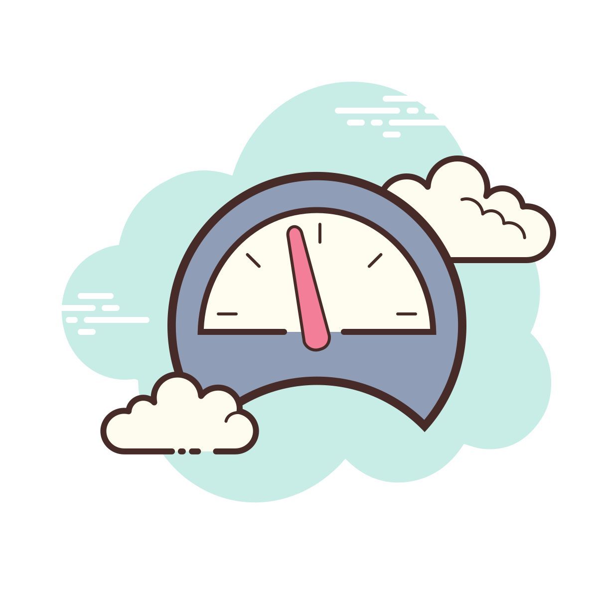 cloud style speed icon