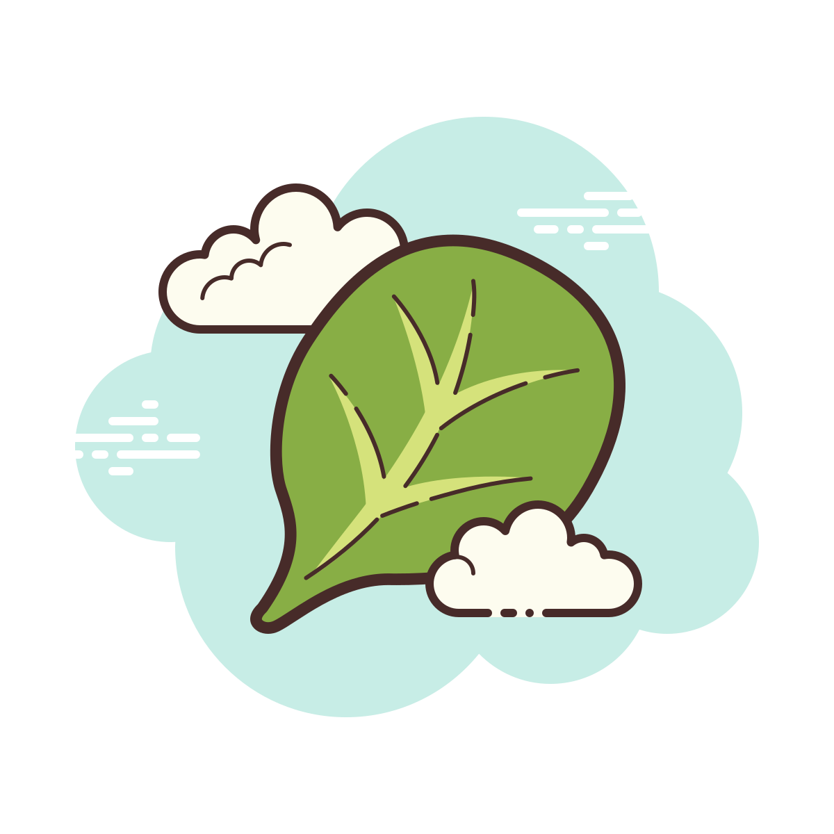 cloud style spinach icon