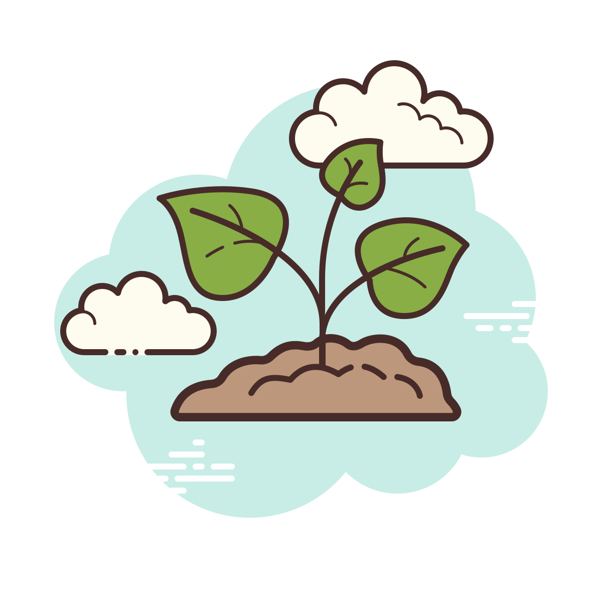 cloud style sprout icon