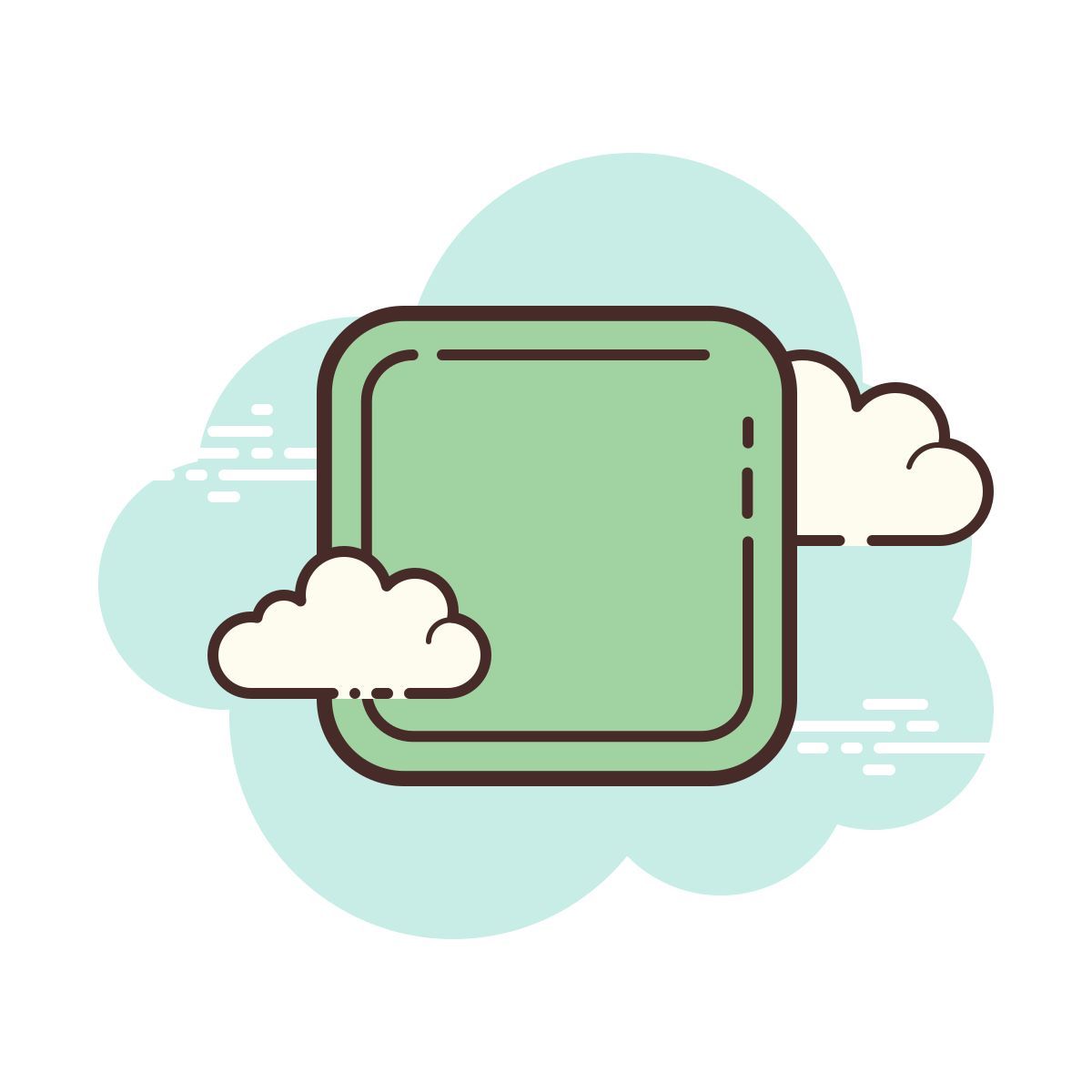 cloud style stop icon