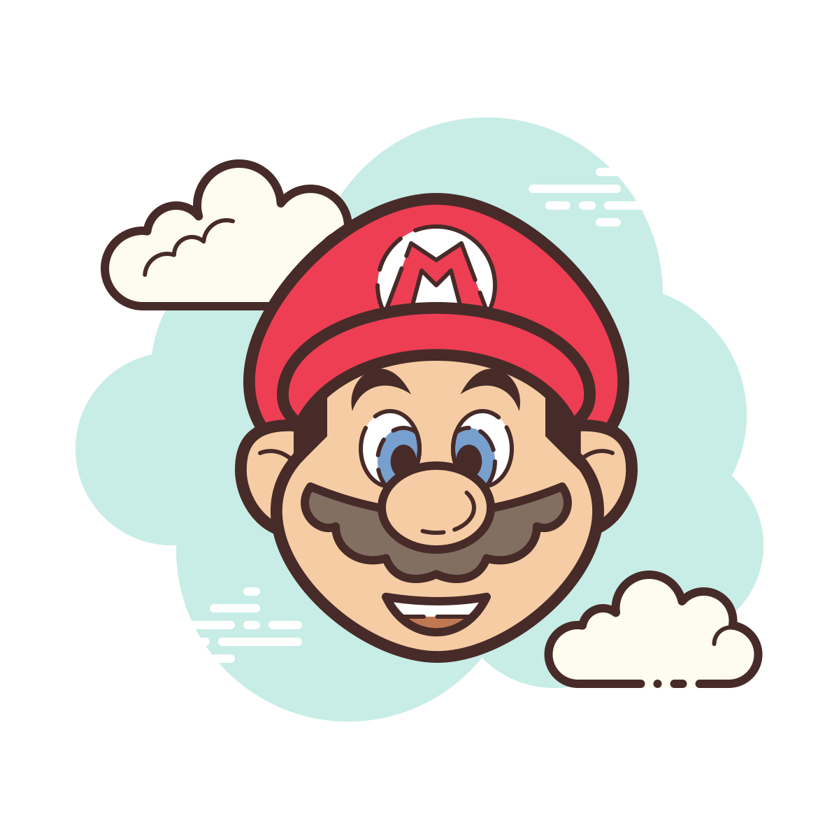 cloud style super mario icon