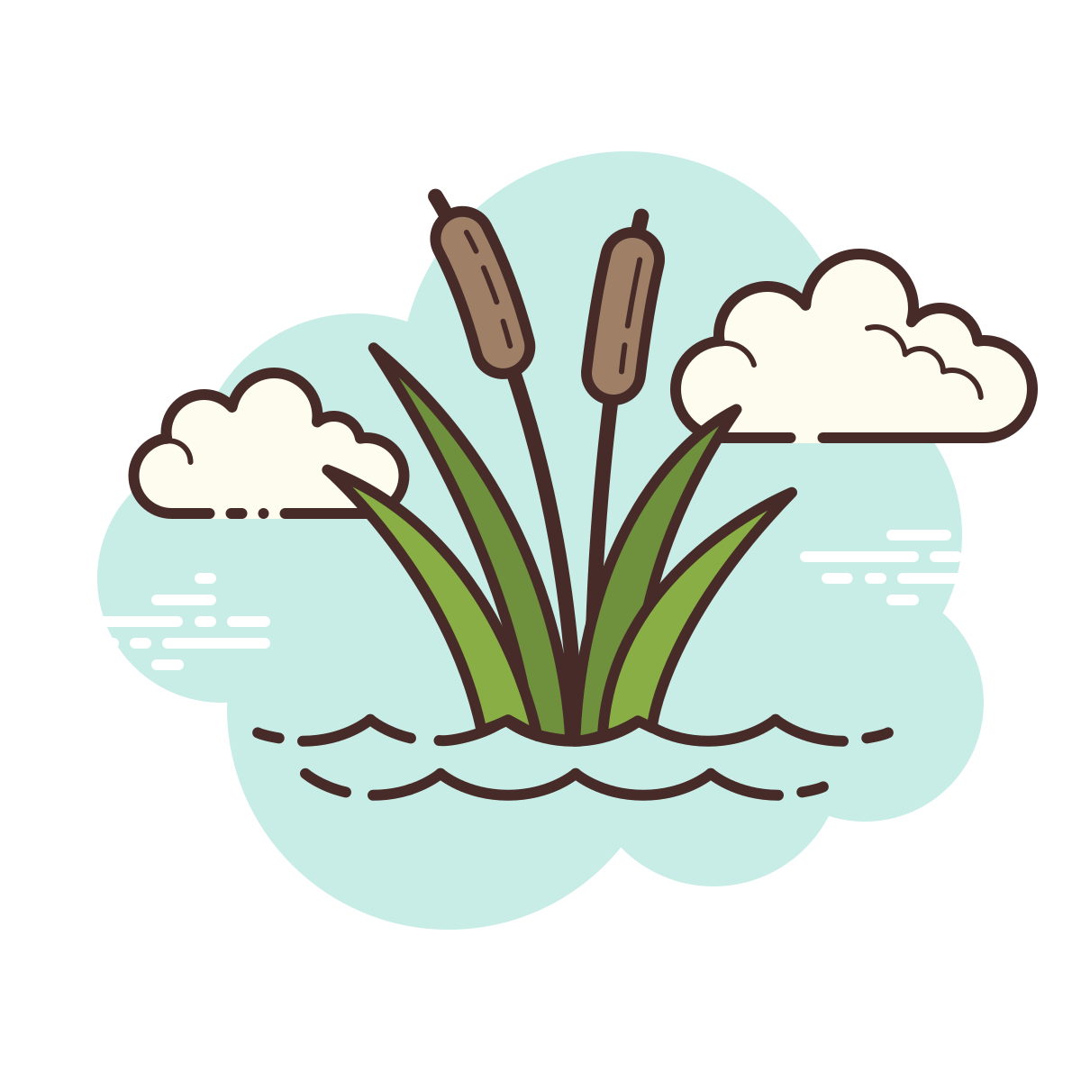 cloud style swamp icon