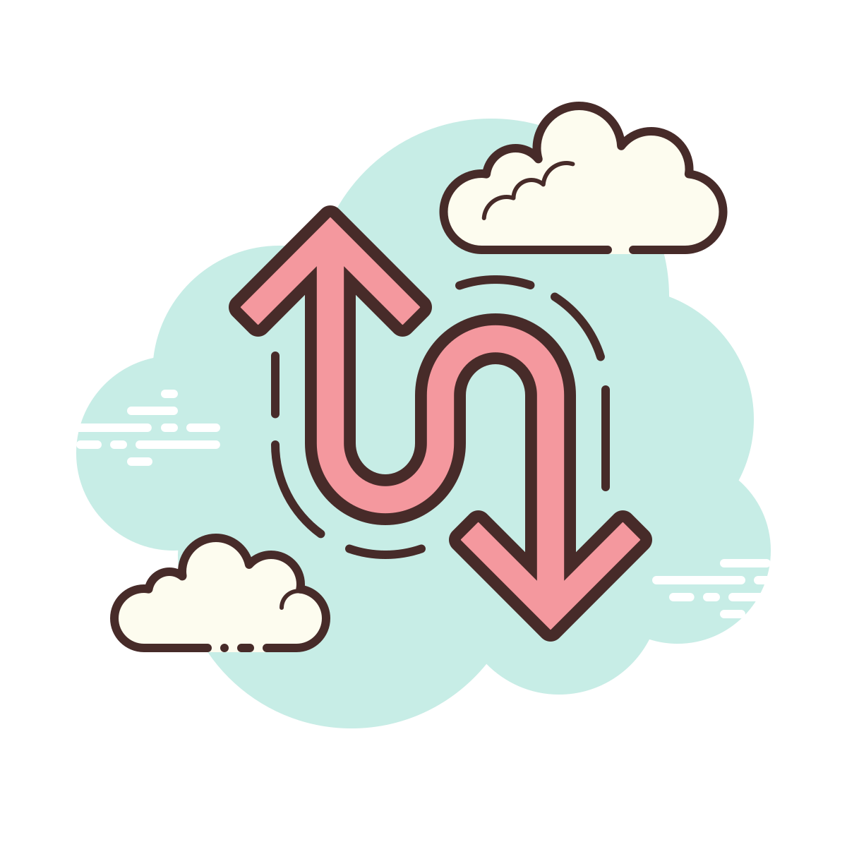 cloud style swap icon