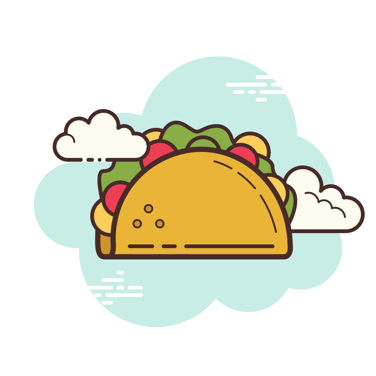 cloud style taco icon