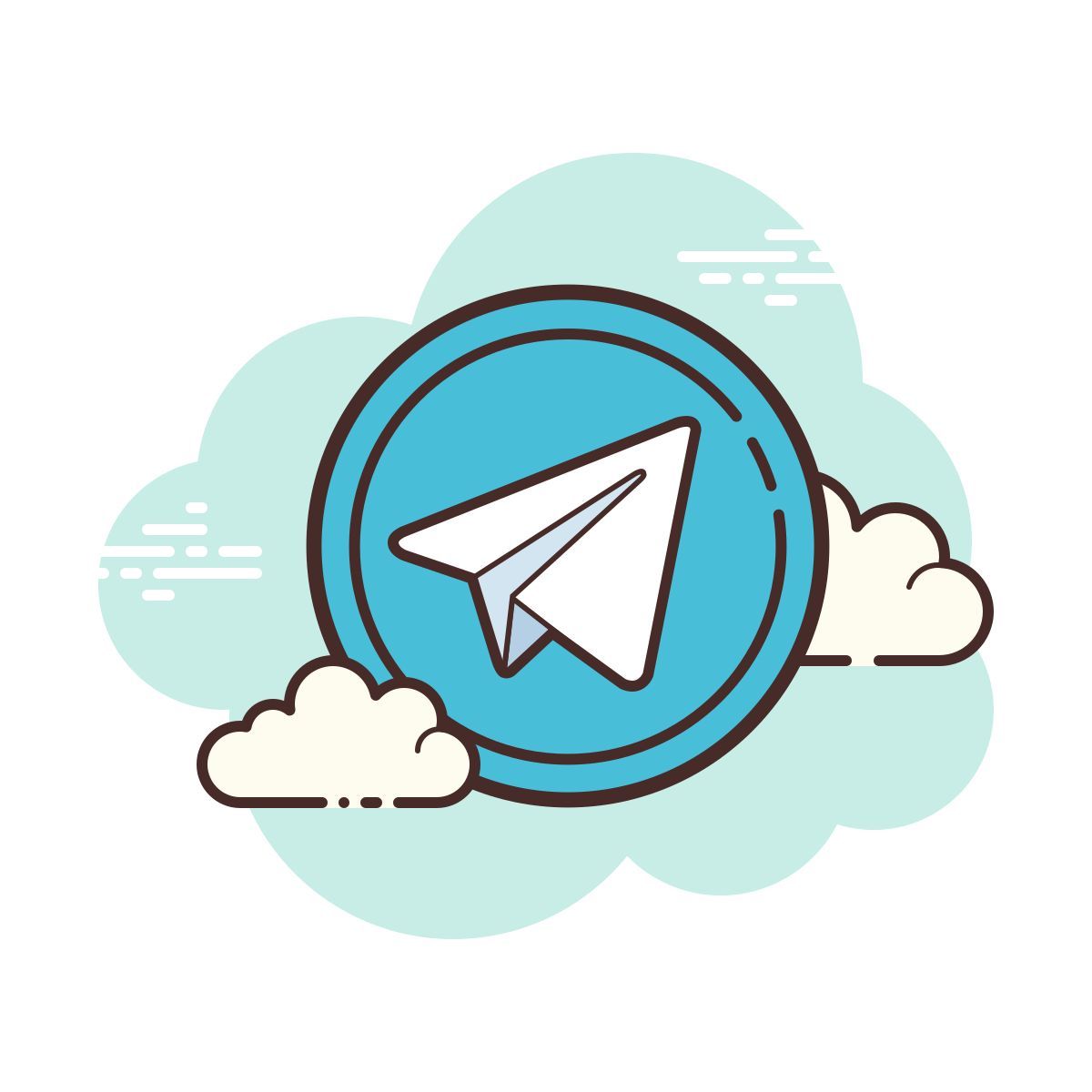 cloud style telegramma app icon
