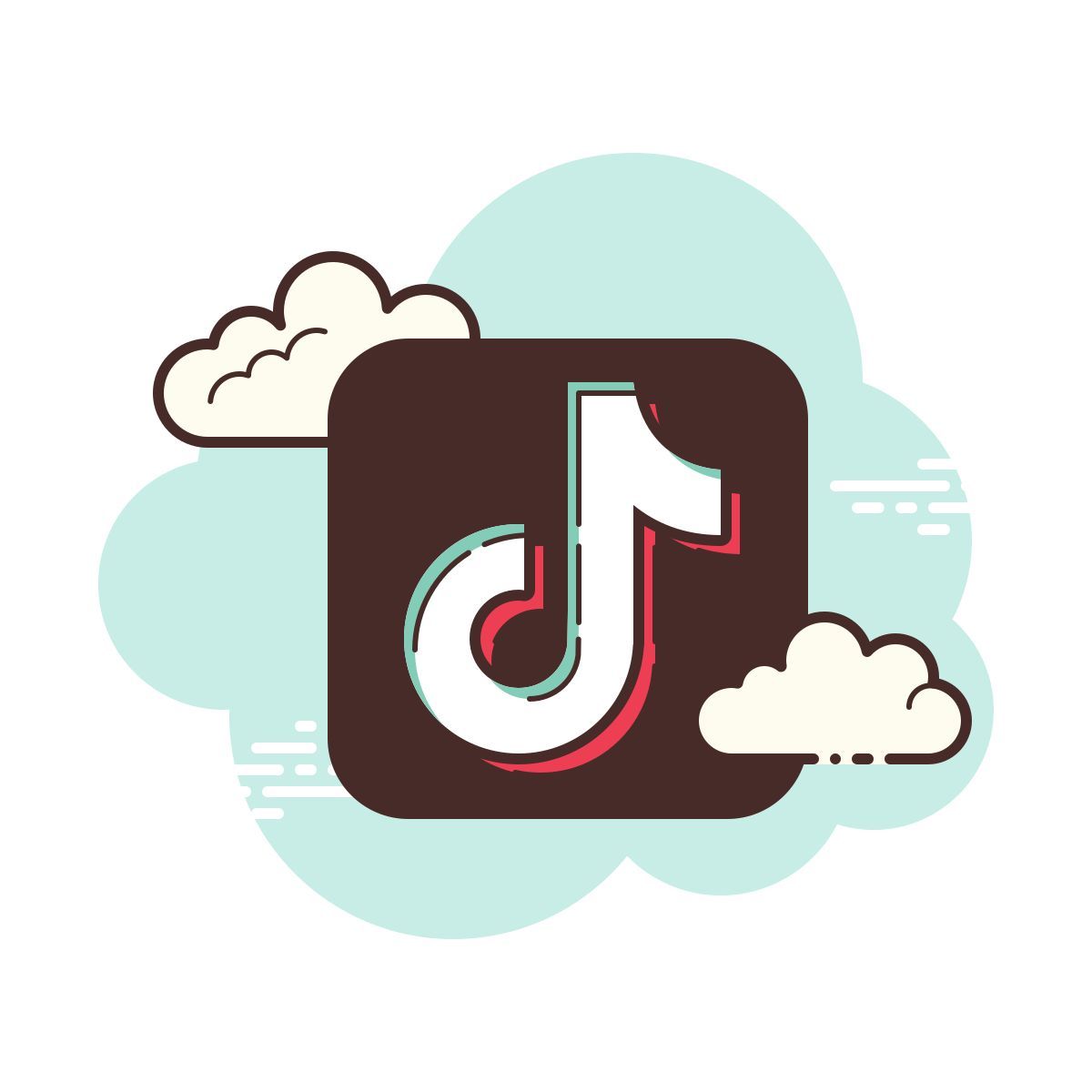 cloud style tiktok  v2 icon