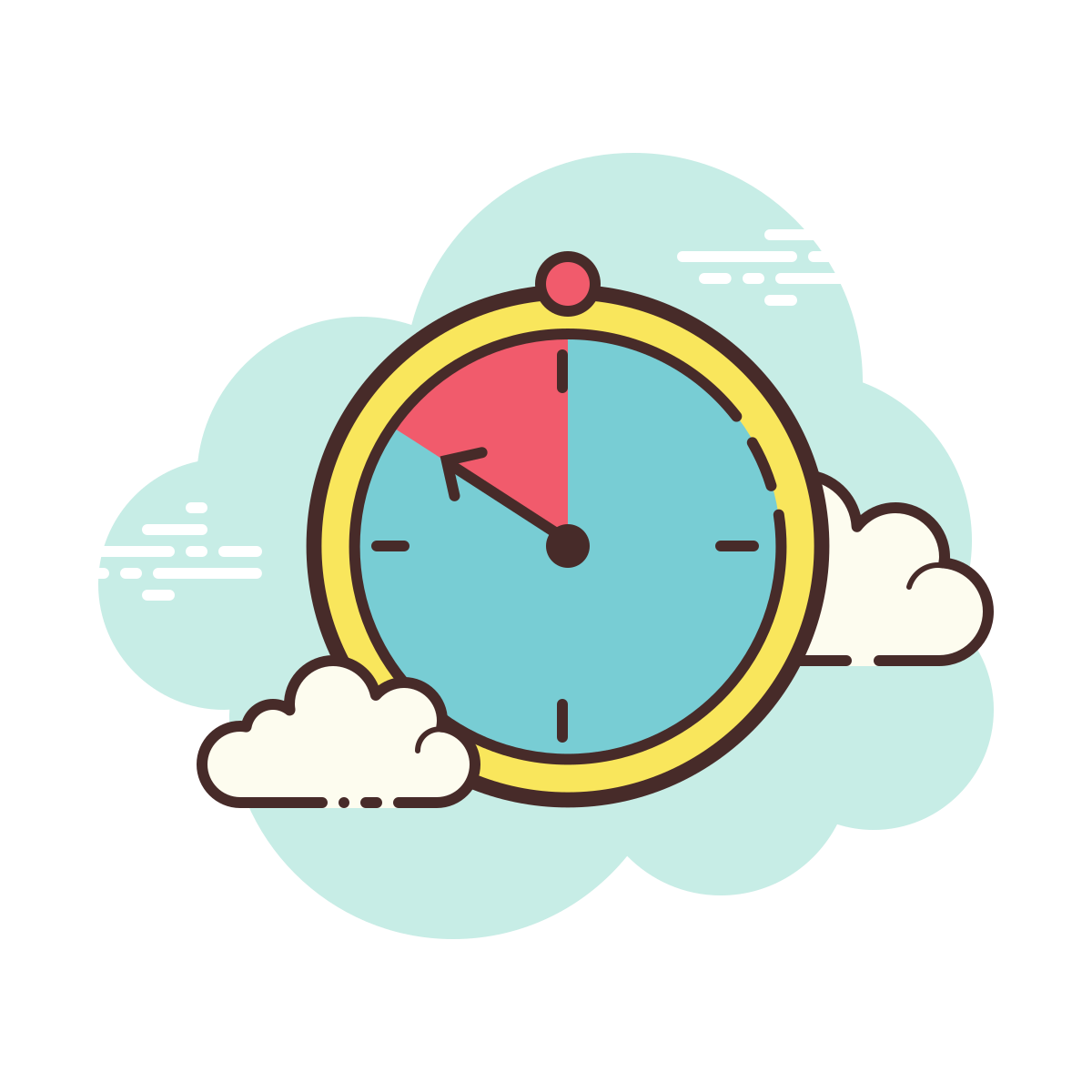 cloud style timer icon