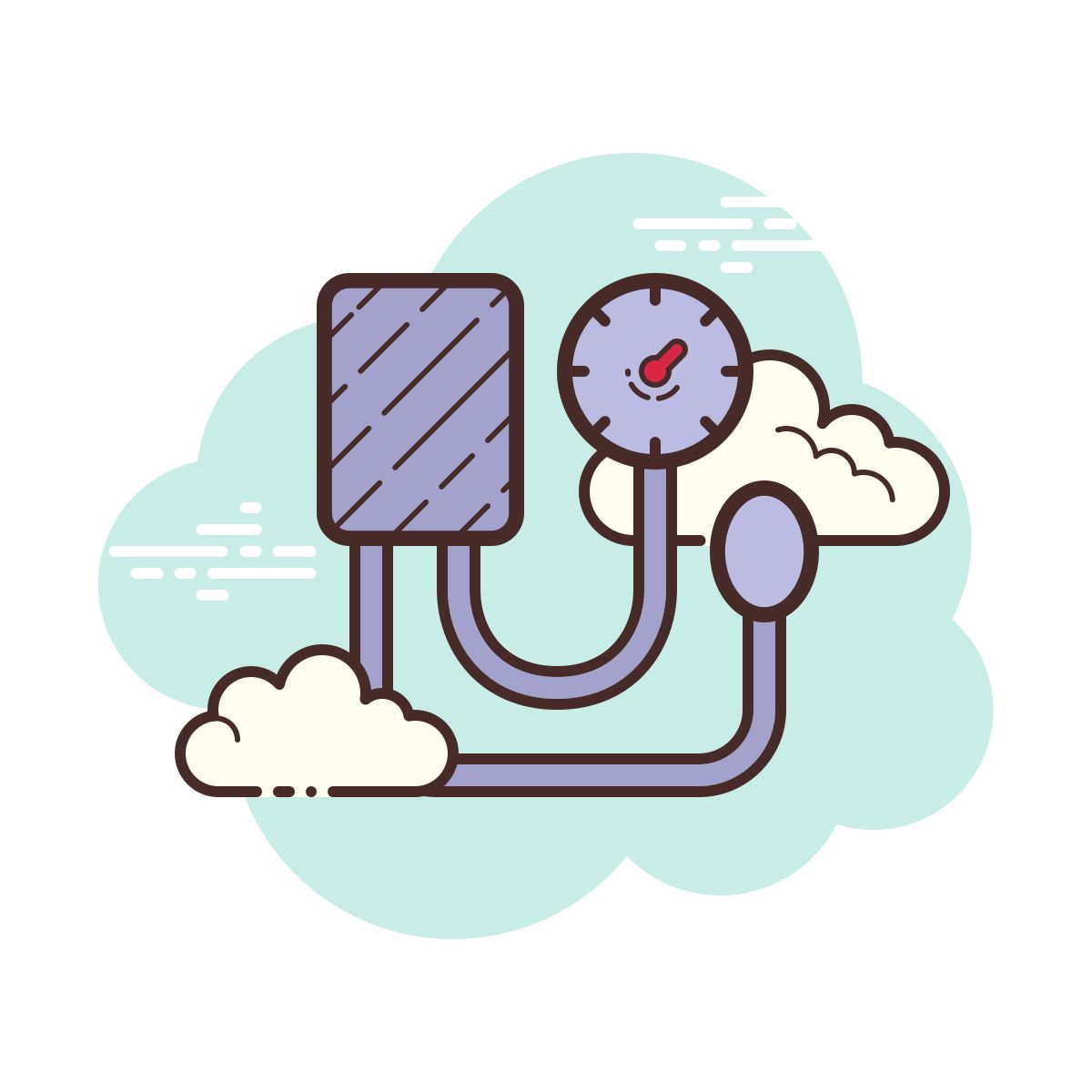 cloud style 혈압계 icon