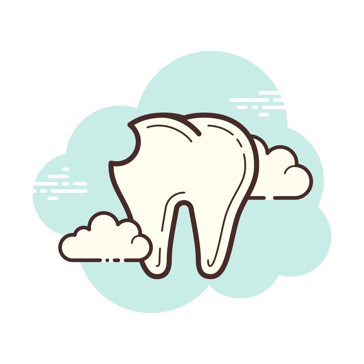 cloud style diente roto icon