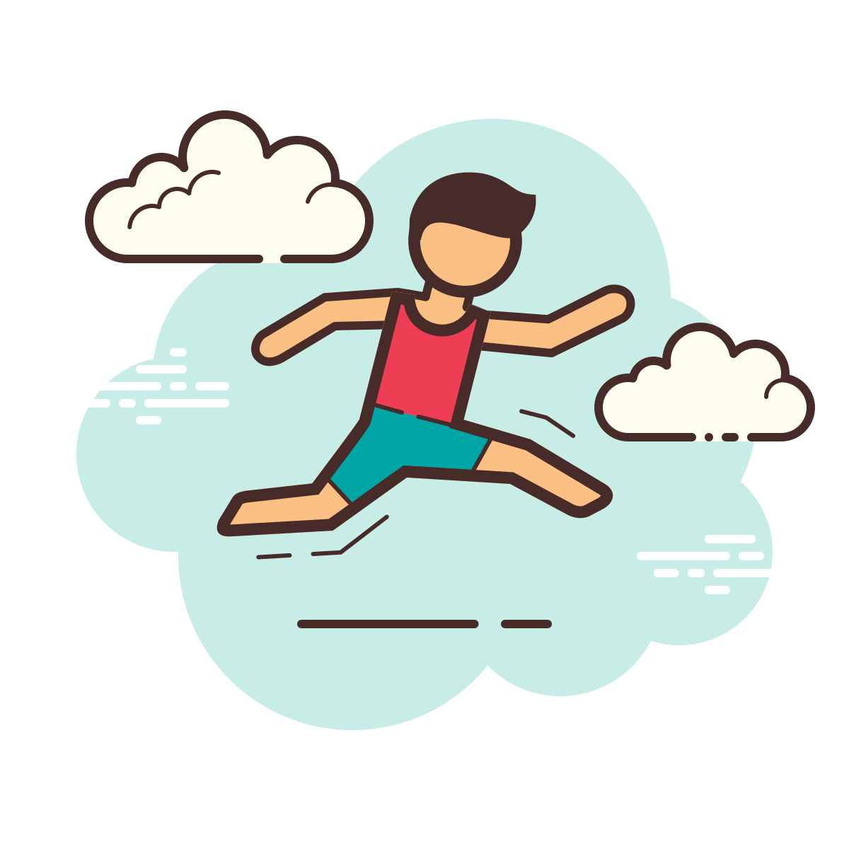 cloud style track and field icon