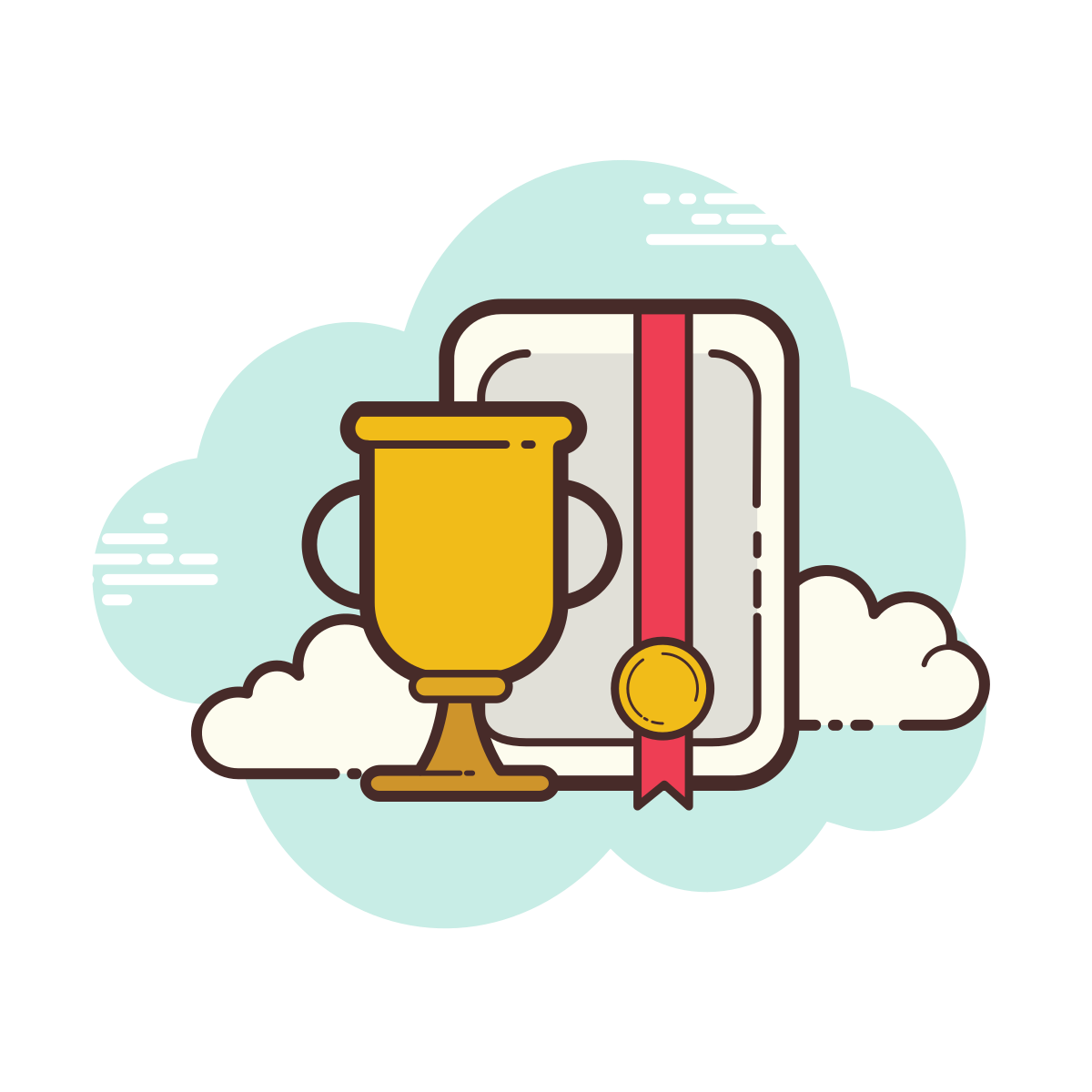 cloud style trophy icon
