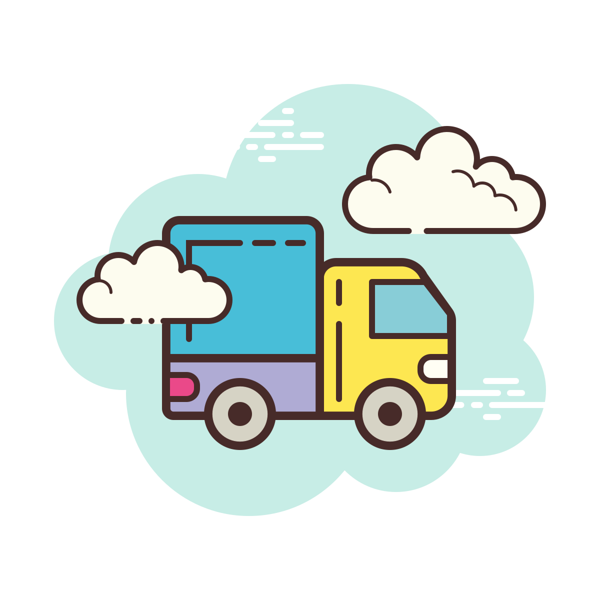 cloud style truck icon