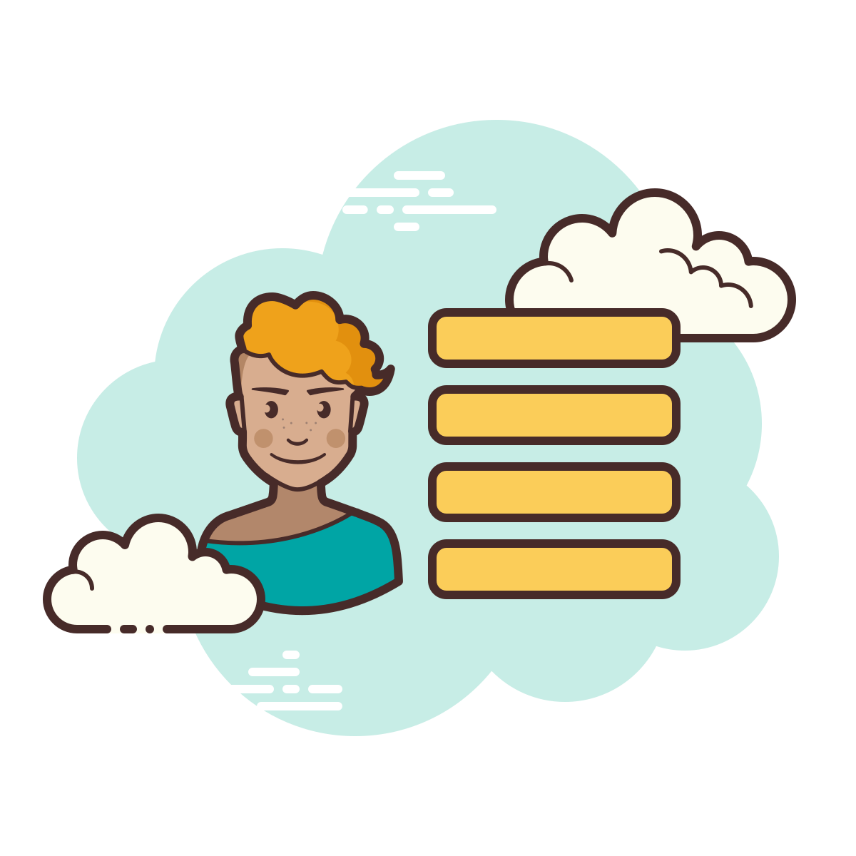 cloud style user menu female icon