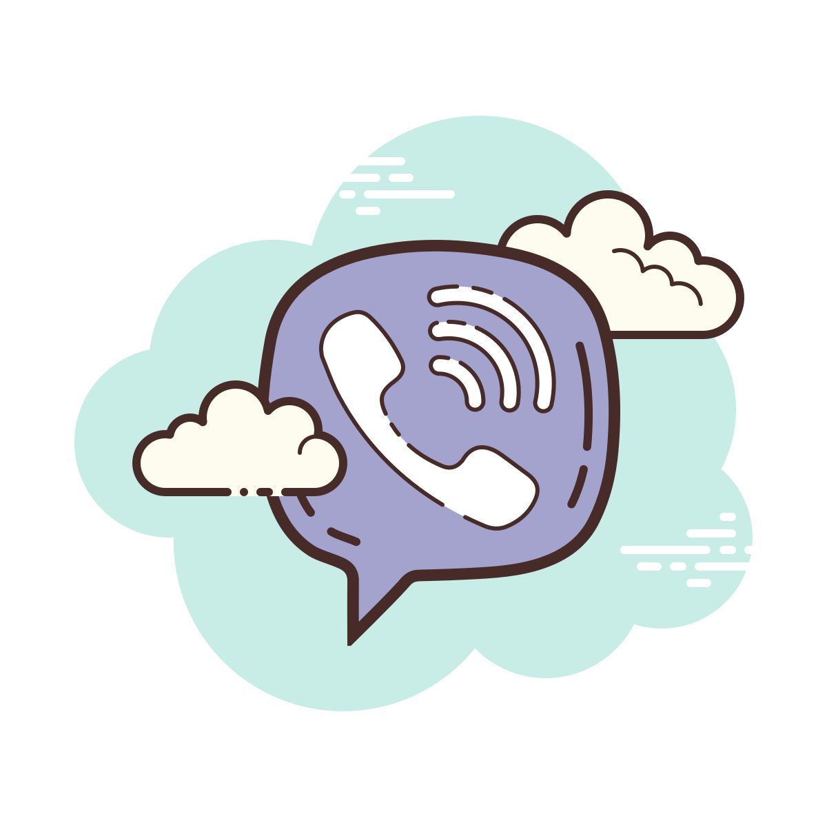 cloud style viber icon