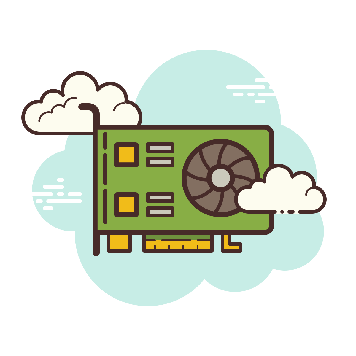 cloud style video card icon