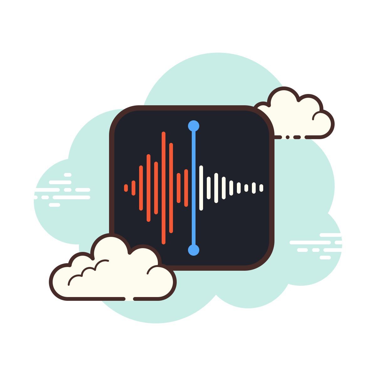 cloud style voice memos icon