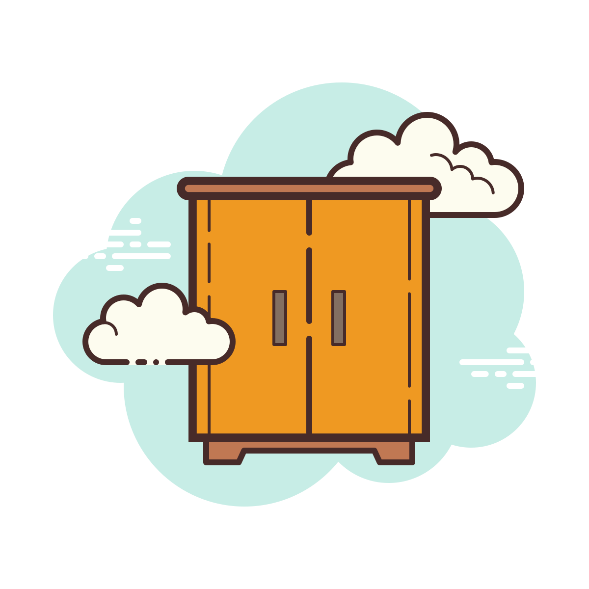 cloud style wardrobe icon